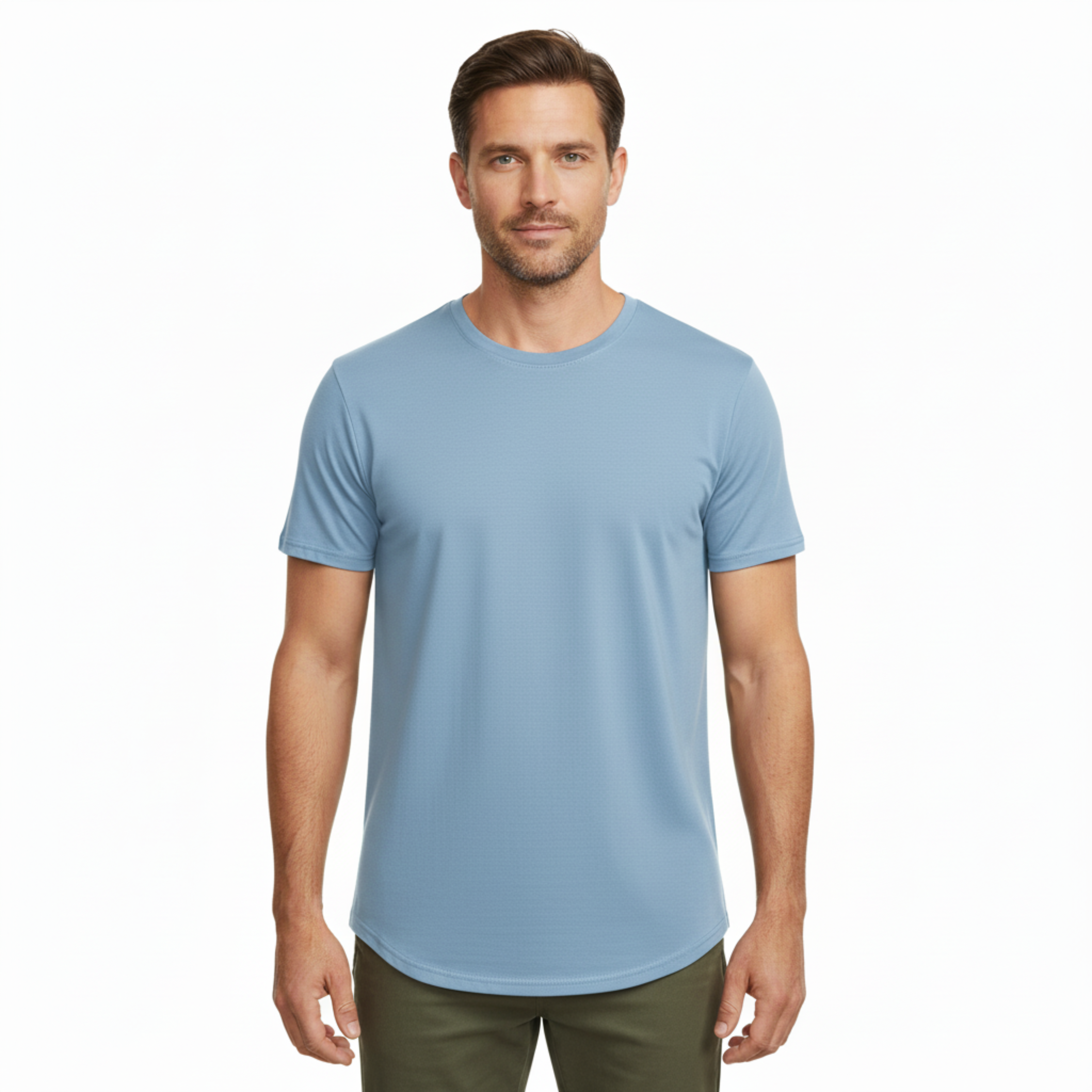 T-shirt en coton et élasthanne pour homme coupe slim fit