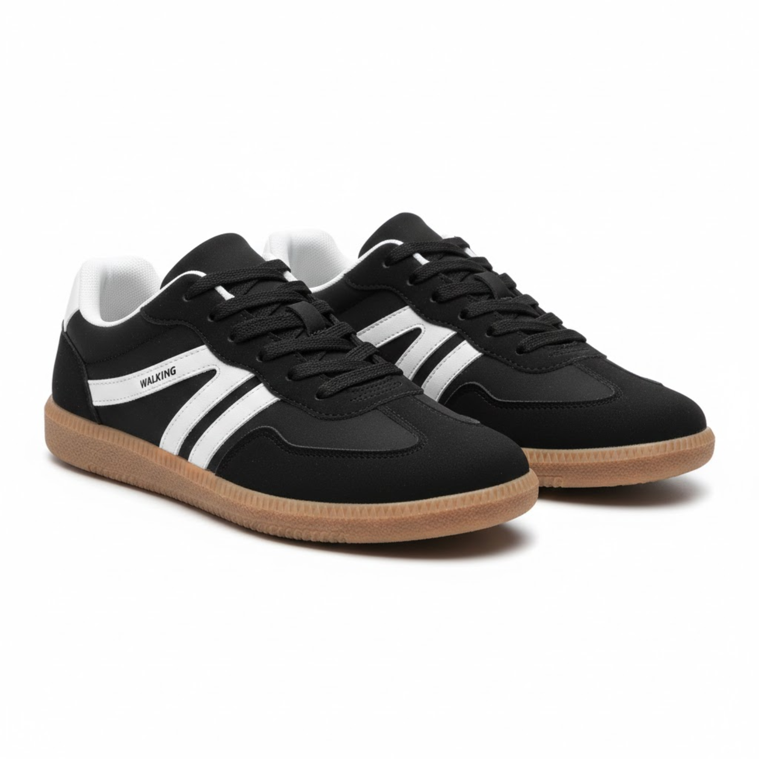 Baskets de ville pour femme à semelle plate et lacets chaussures de marche confort