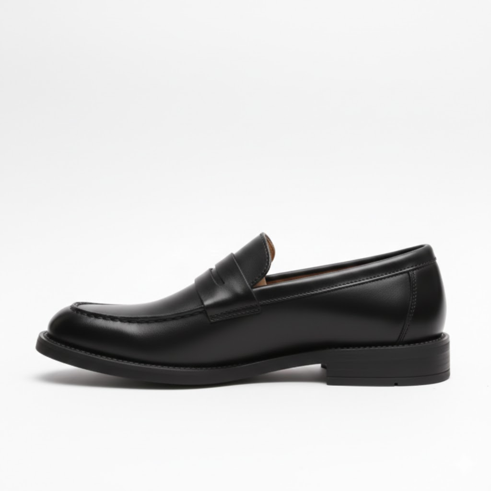 Mocassins en cuir pour homme chaussures habillées de bureau professionnelles sans lacets