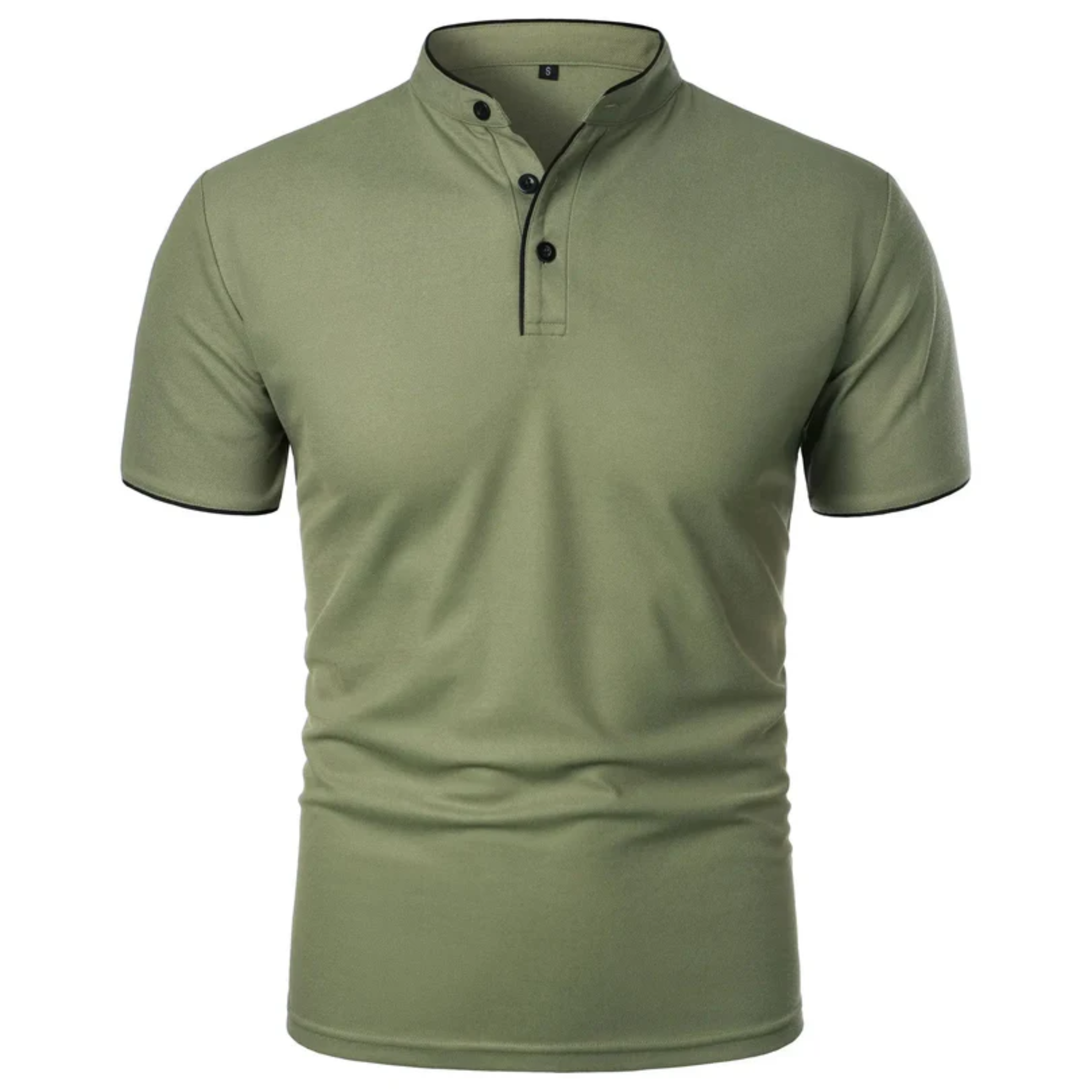 Polo pour homme — col montant et manches courtes — style professionnel