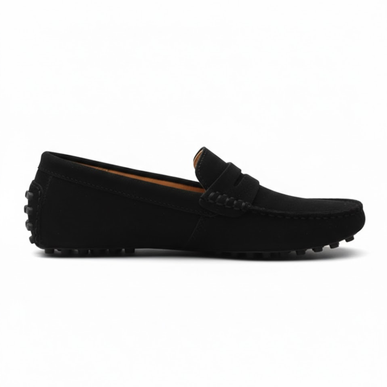 Mocassins en cuir véritable pour homme chaussures de conduite souples à enfiler