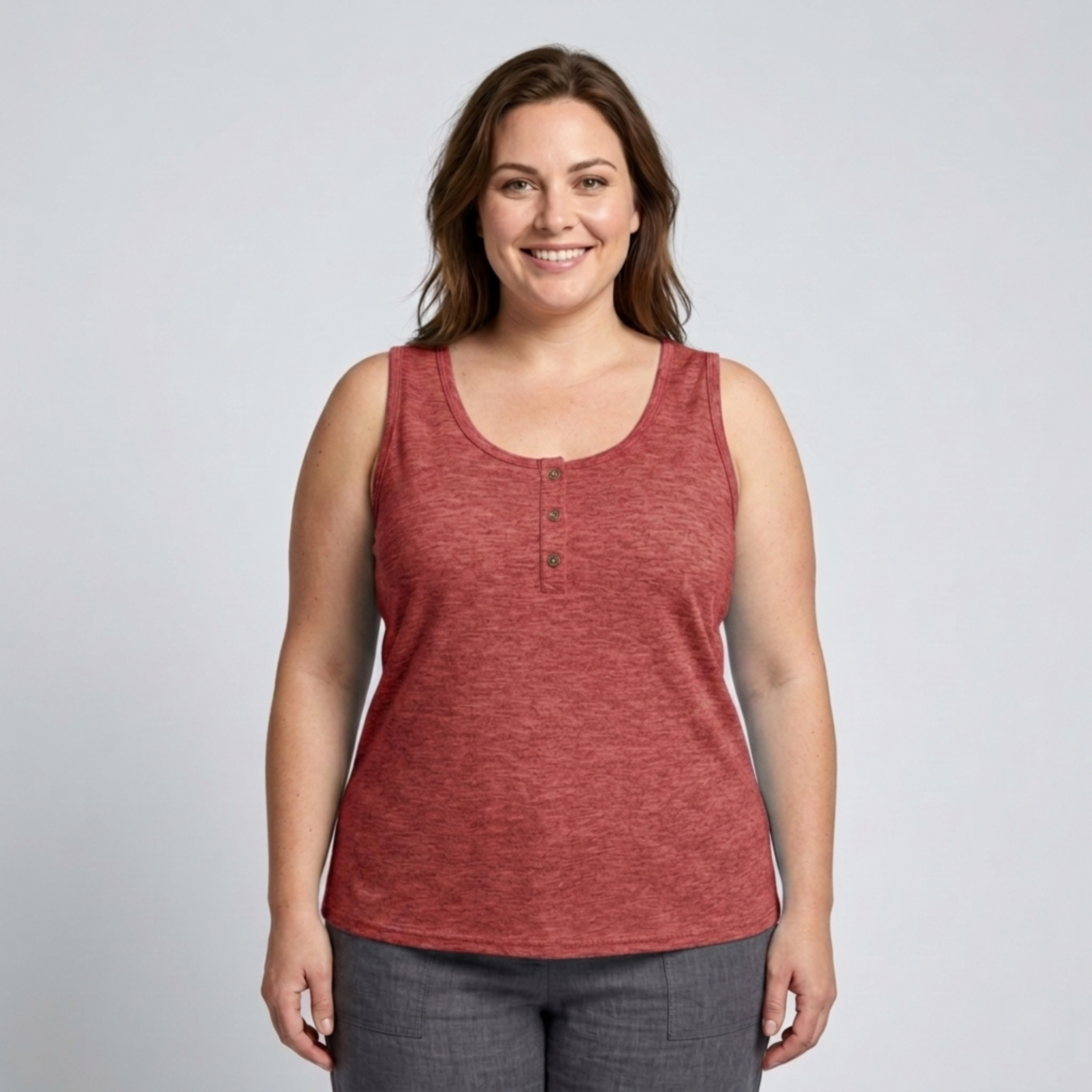 Débardeur grande taille à col rond pour femme