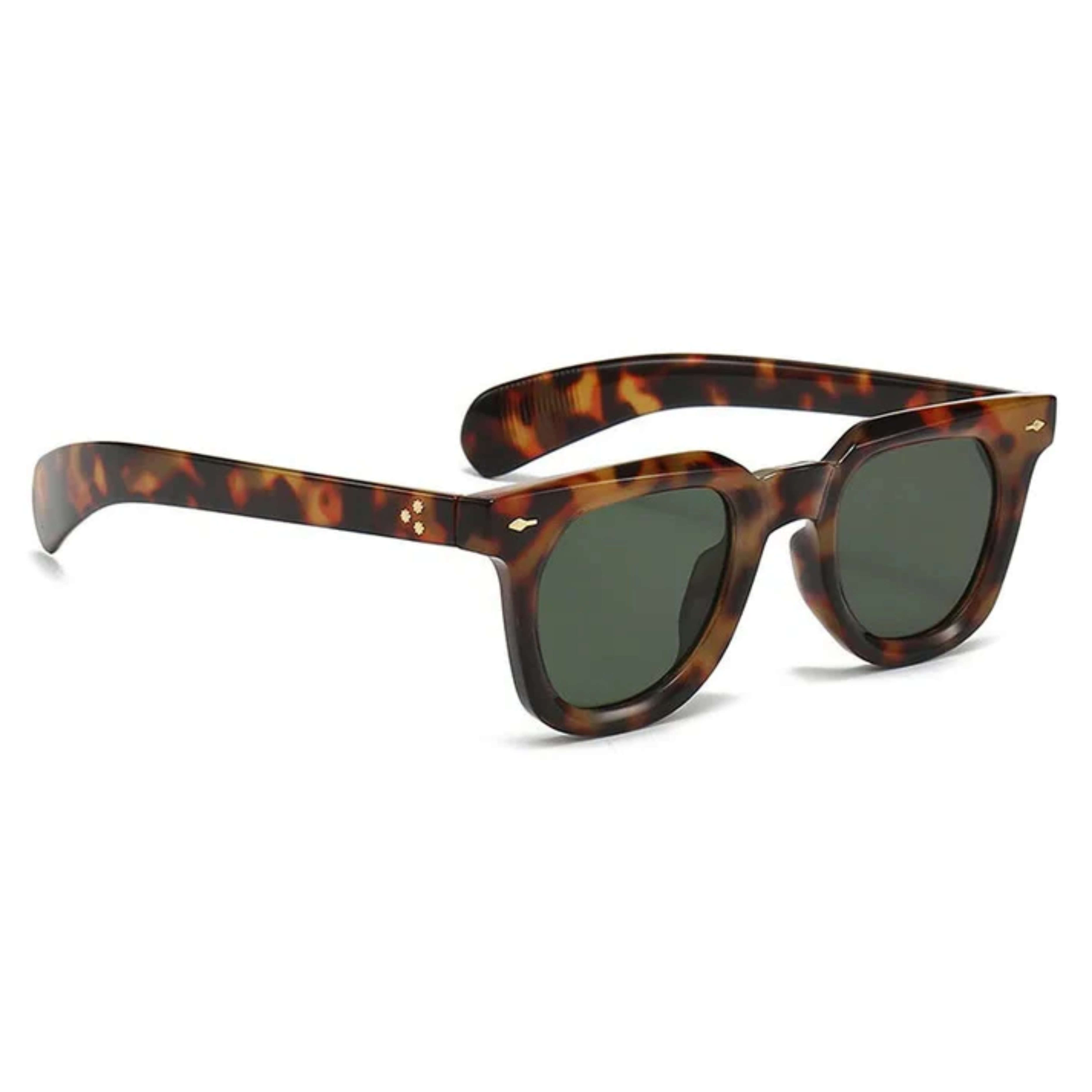 Vintage quadratische Sonnenbrille mit dickem Gestell UV400 Schutz Unisex