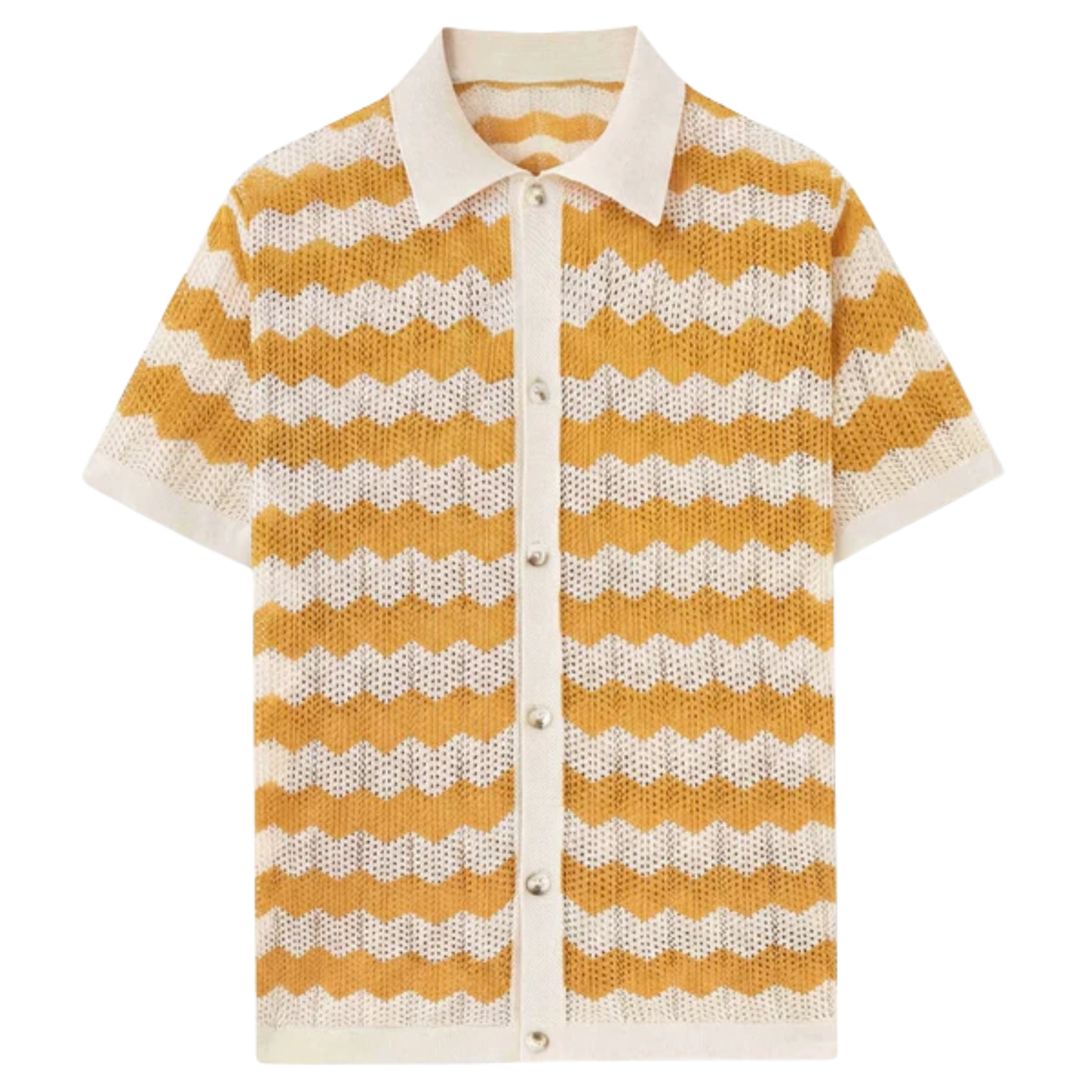 Polo homme en maille jacquard boutonné — vacances