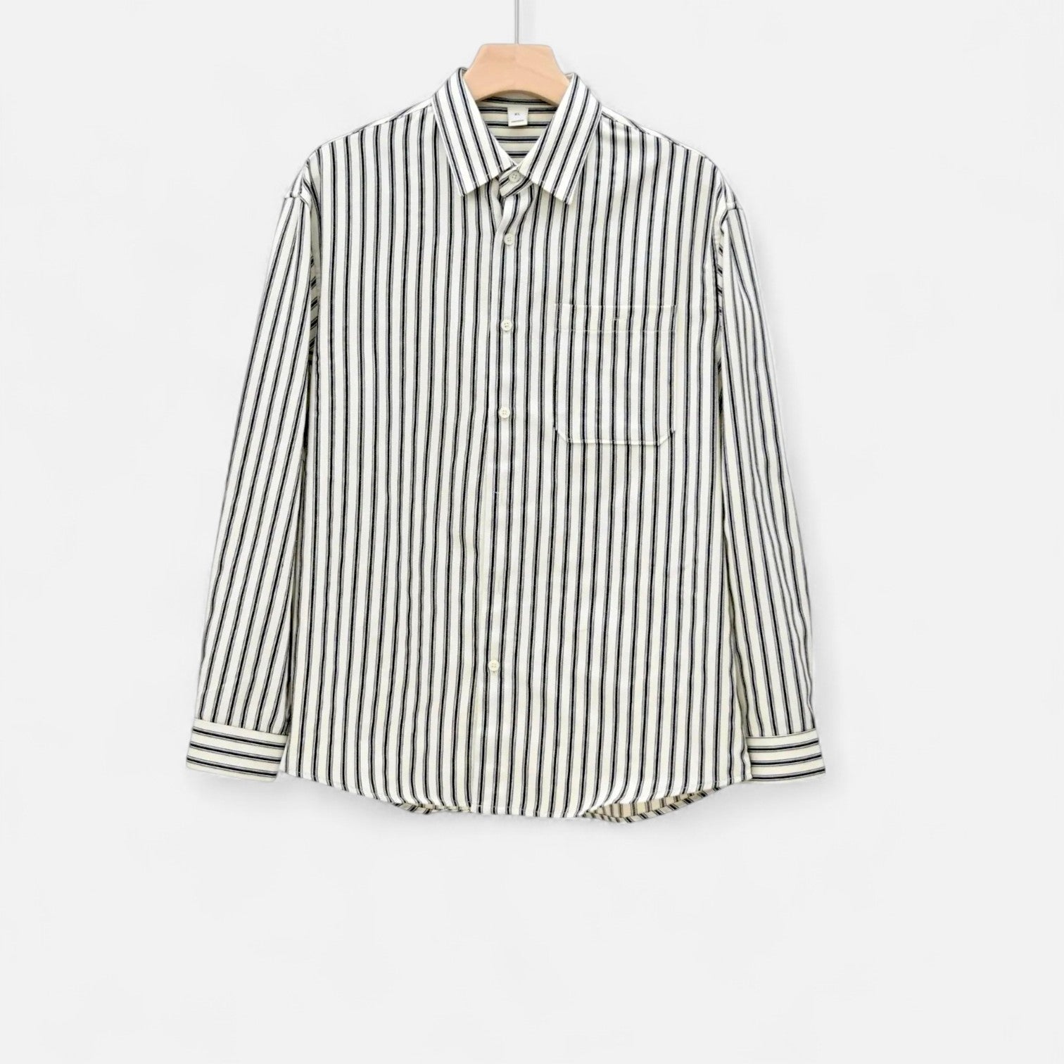 Ancienne Monde | Chemise Rayée à Manches Longues pour Homme – Superposition Légère, Élégance Côtière Intemporelle