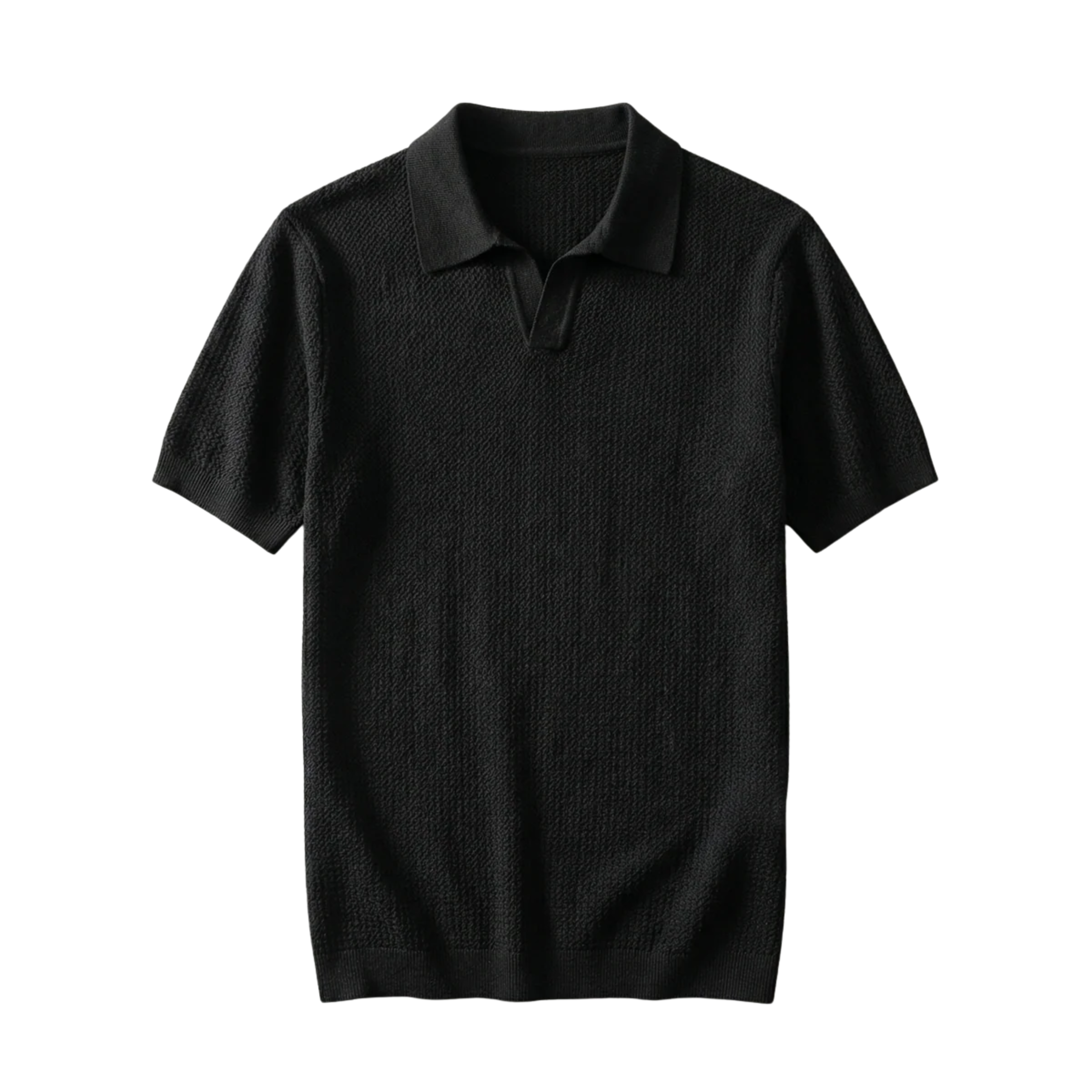 Polo en maille pour homme — coton et cachemire — coupe ajustée