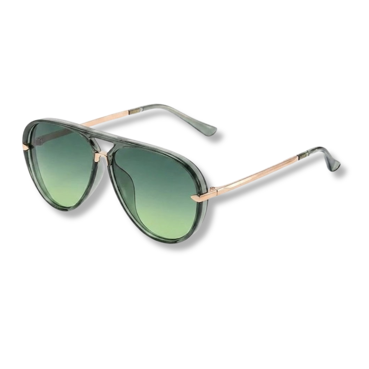 Διάφανα γυαλιά aviator με διπλή γέφυρα και φακούς με διαβάθμιση και προστασία UV