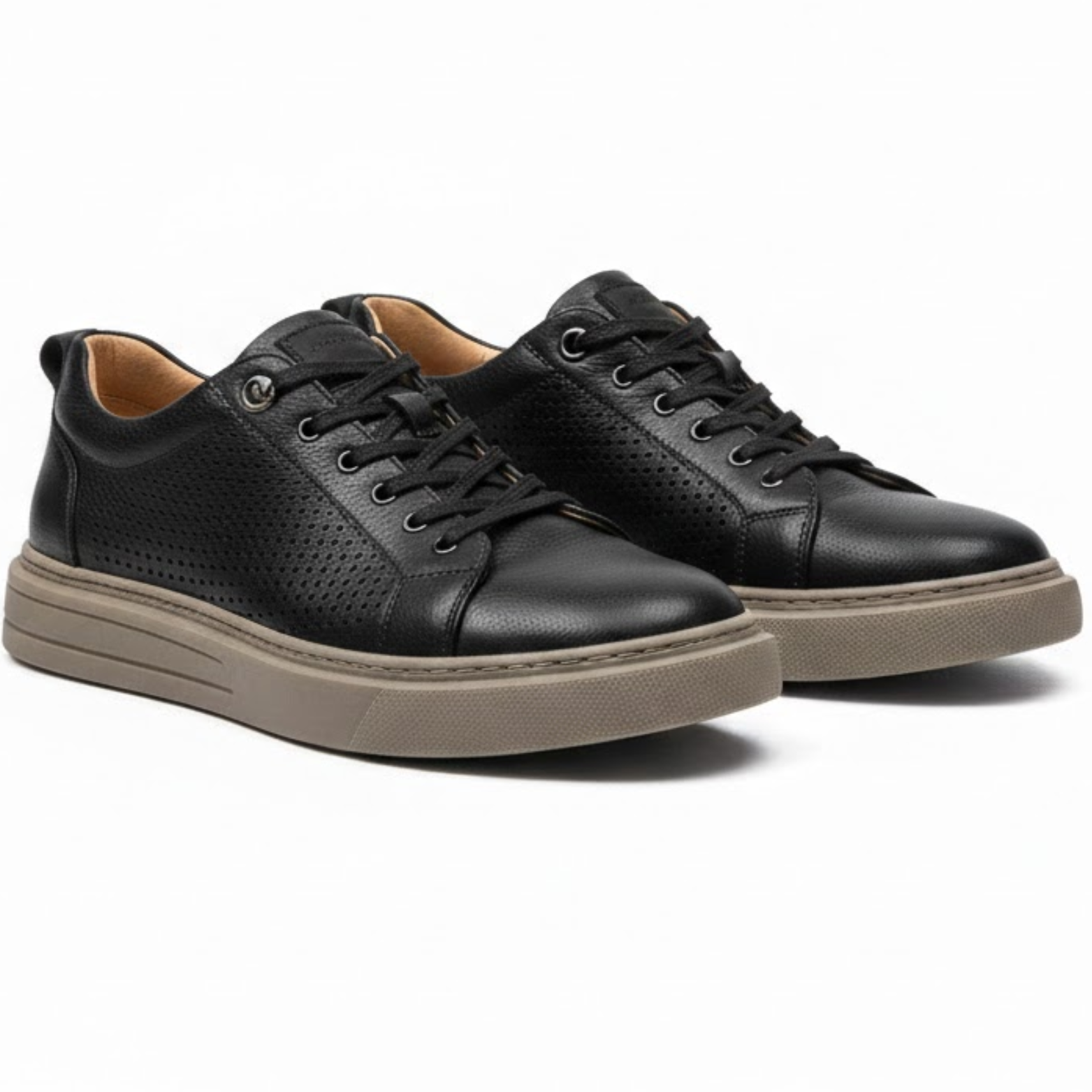 Baskets de ville pour homme en cuir véritable chaussures de marche décontractées