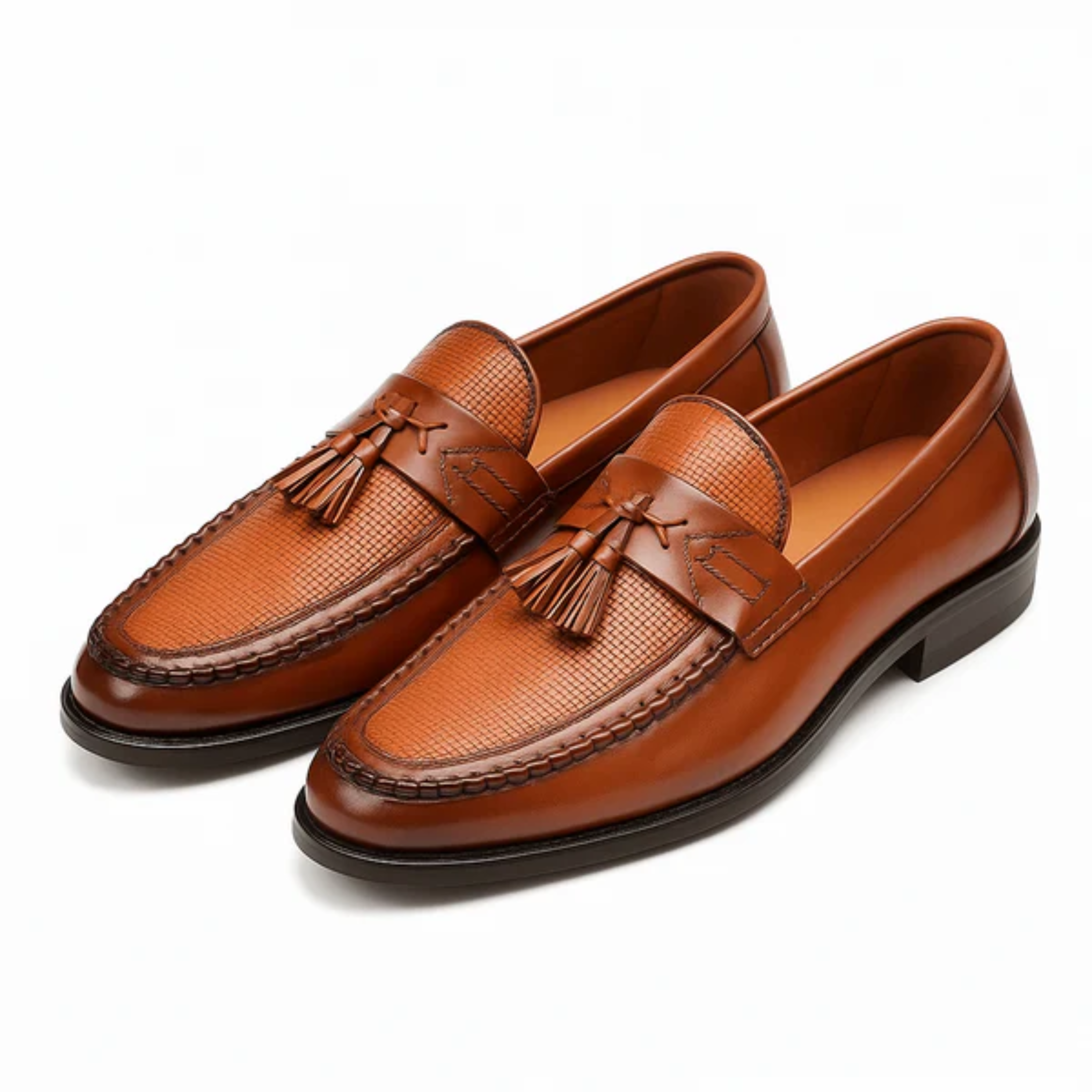 Souliers tressés homme — mocassins slip-on pour le bureau