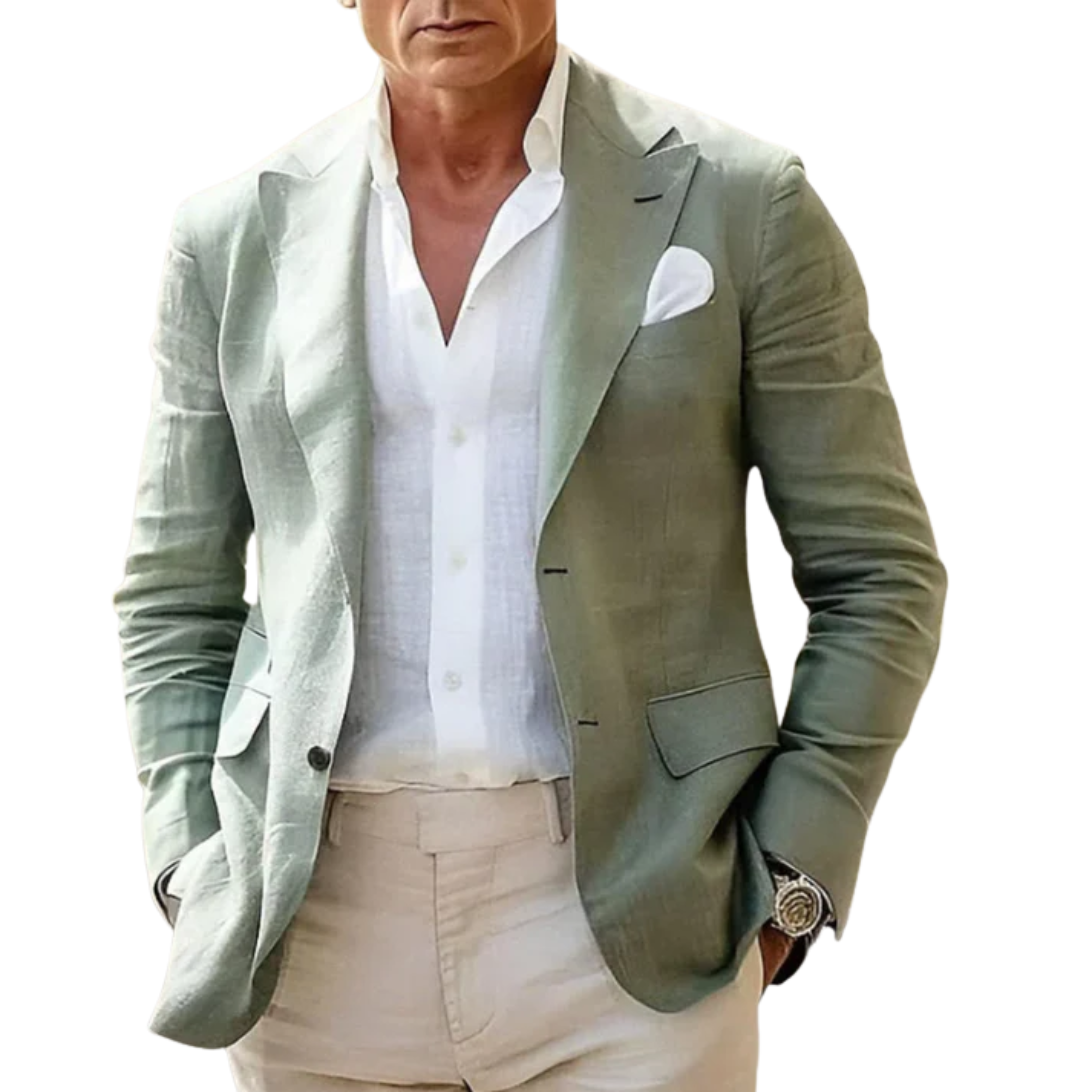 Veste blazer homme — style classique ajusté — bureau