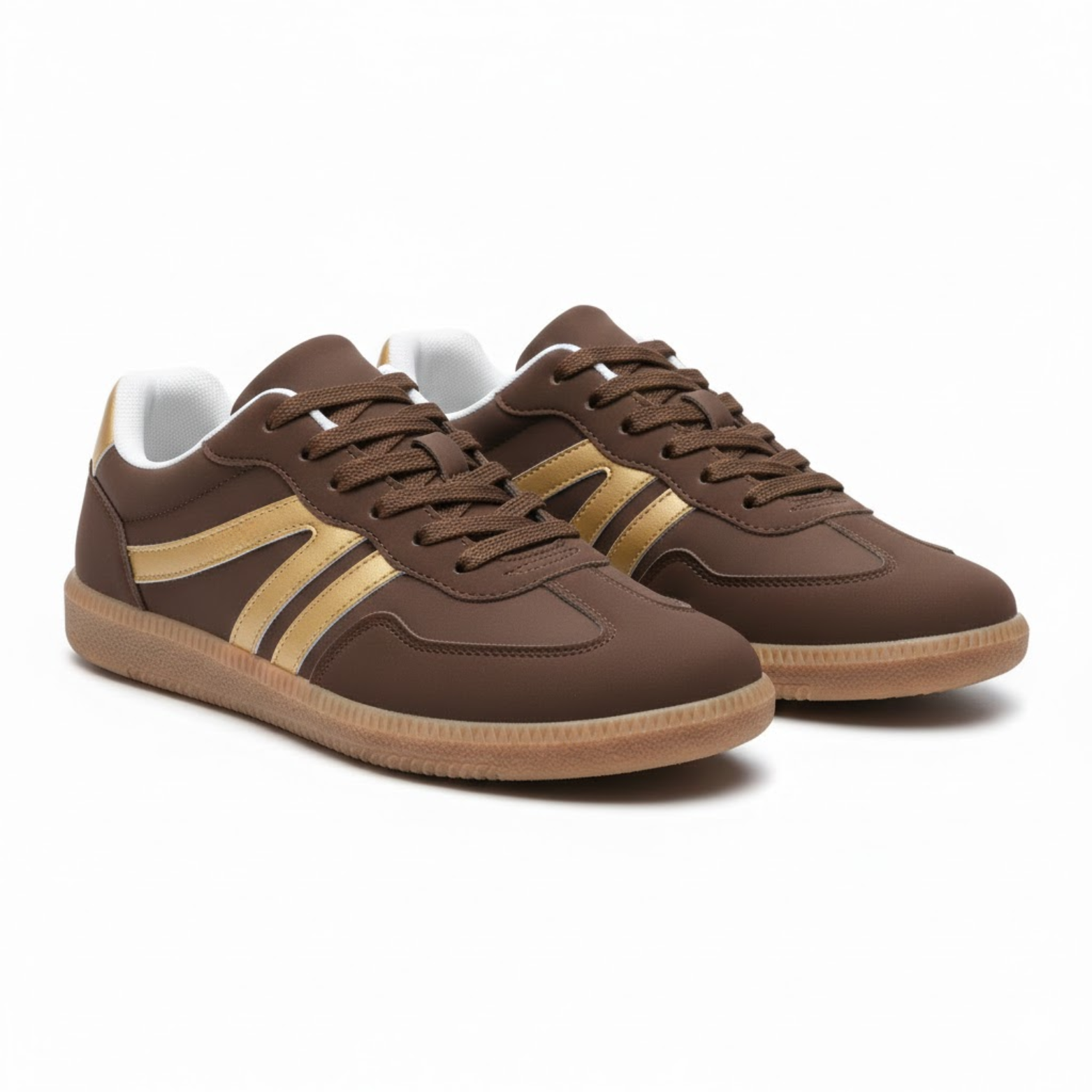 Baskets de ville pour femme à semelle plate et lacets chaussures de marche confort