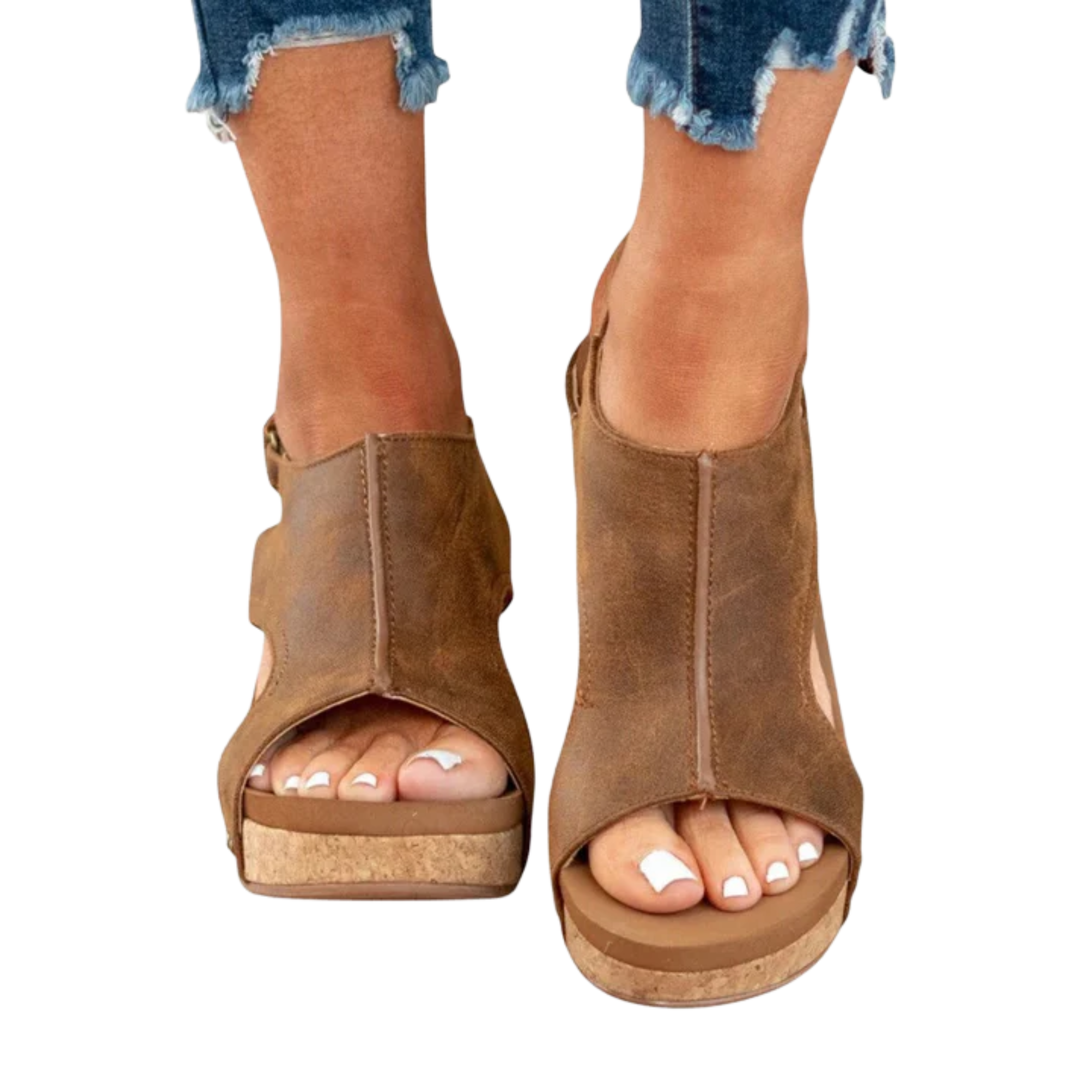 Nu-pieds plateforme femme — bride ajustable et clous — loisirs