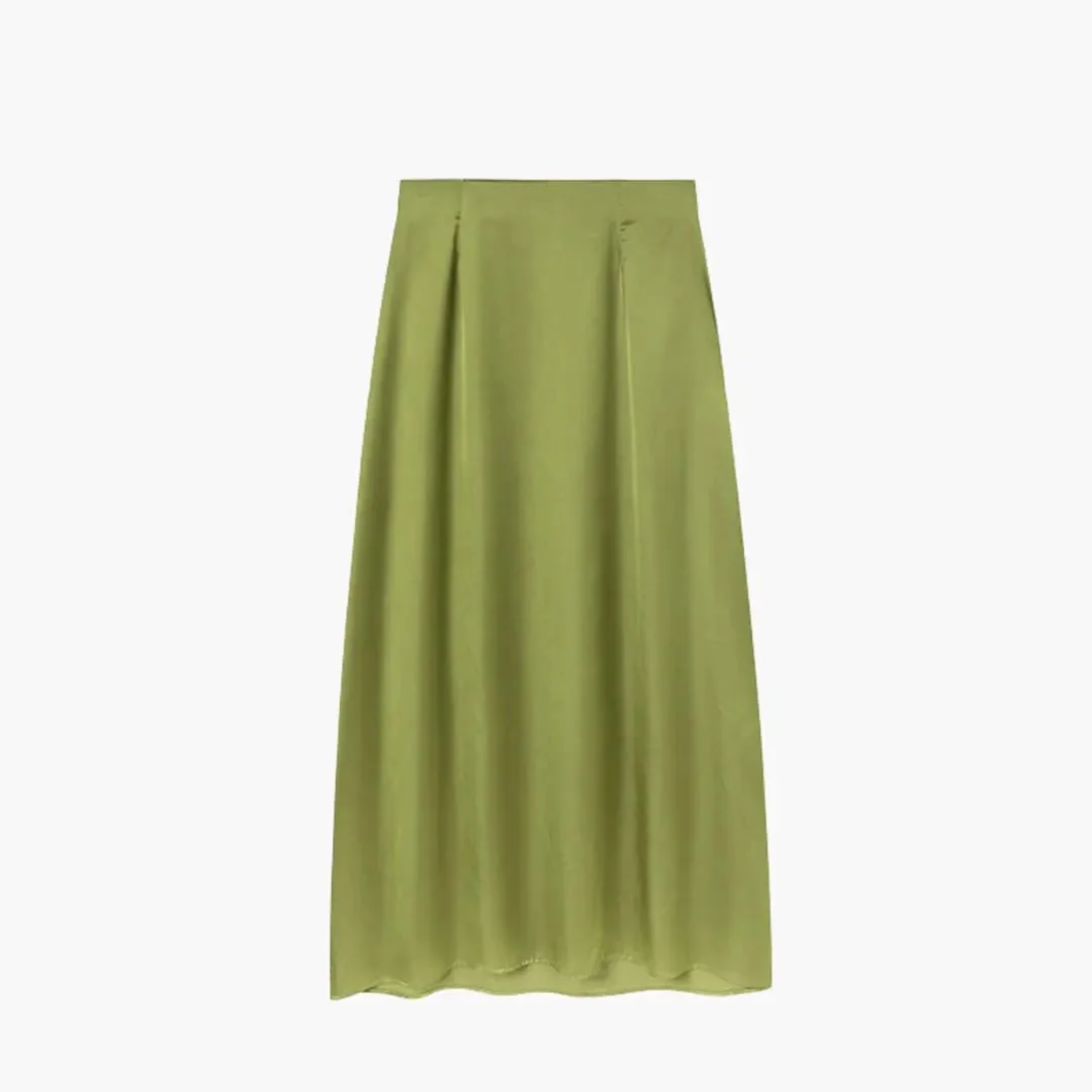 Jupe maxi longue satinée — taille haute coupe droite — tenue de soirée