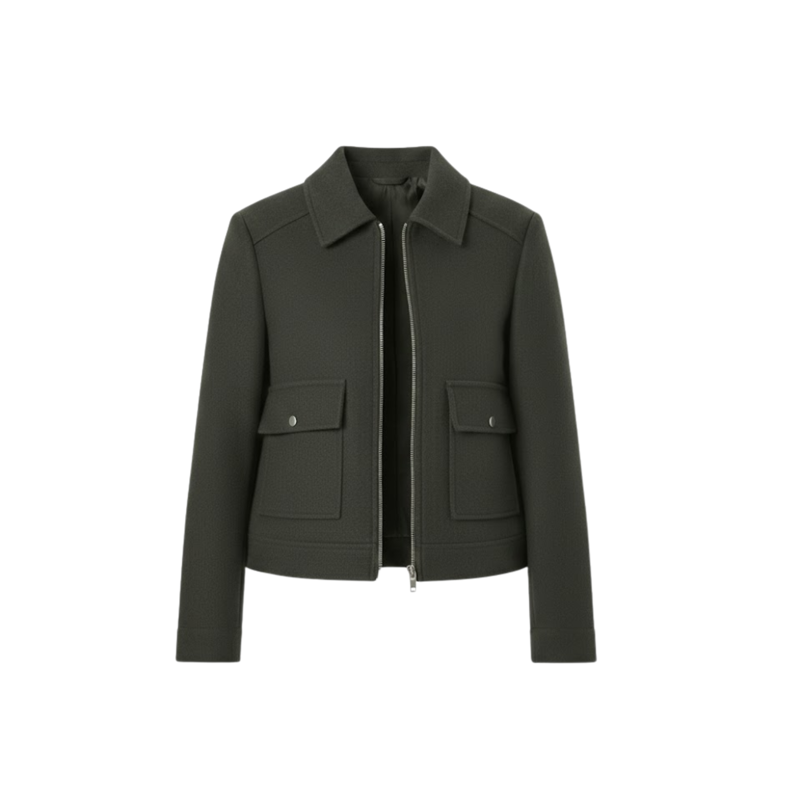 Veste femme courte croisée col tailleur chic structurée décontractée