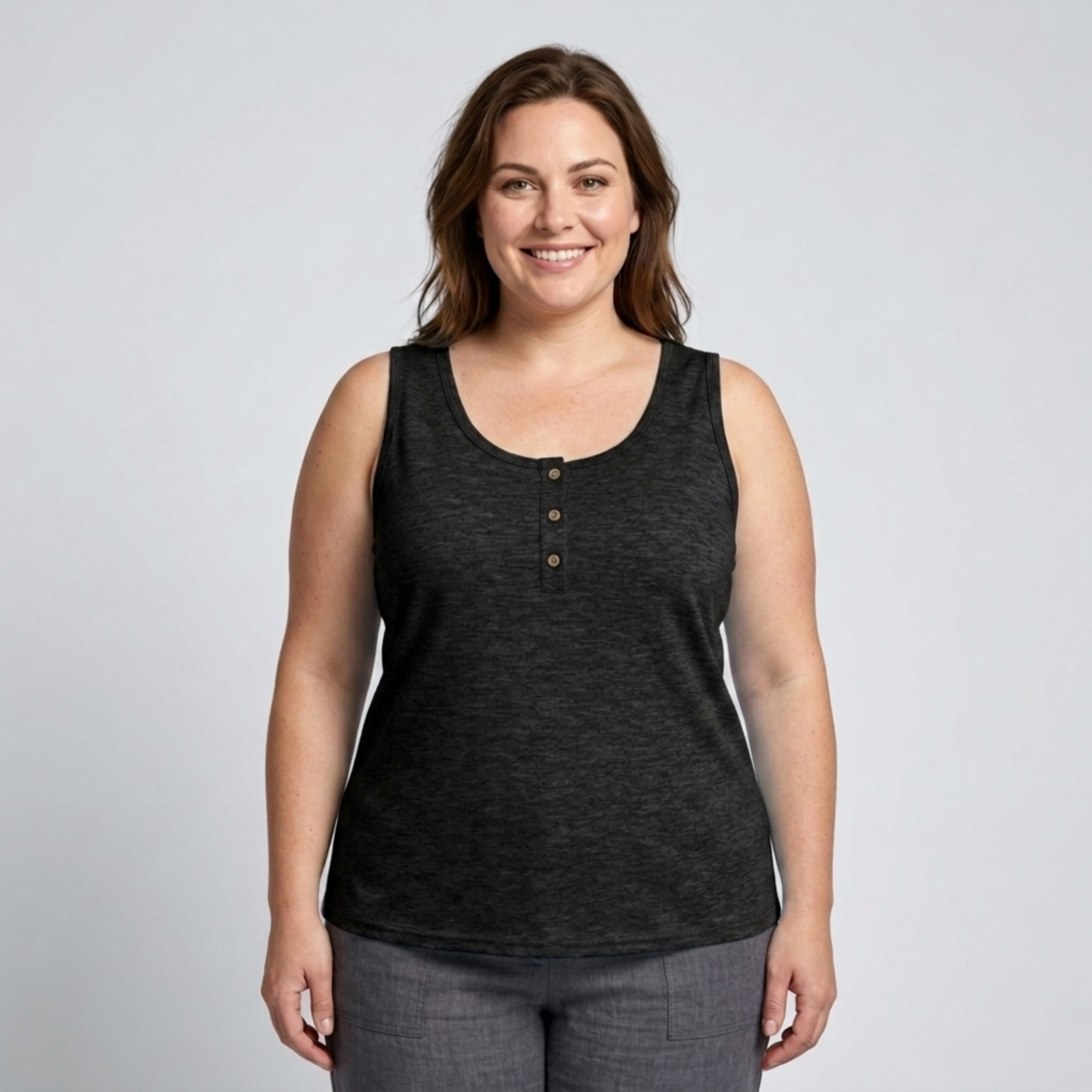 Débardeur grande taille à col rond pour femme
