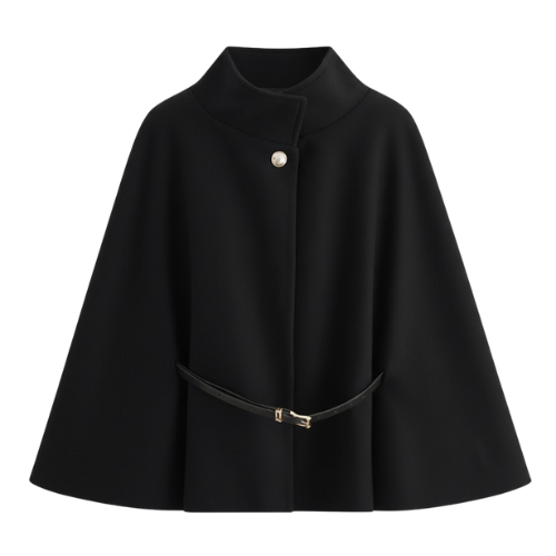 Manteaux Cape pour Femme à Manches Chauve-Souris et Ceinture