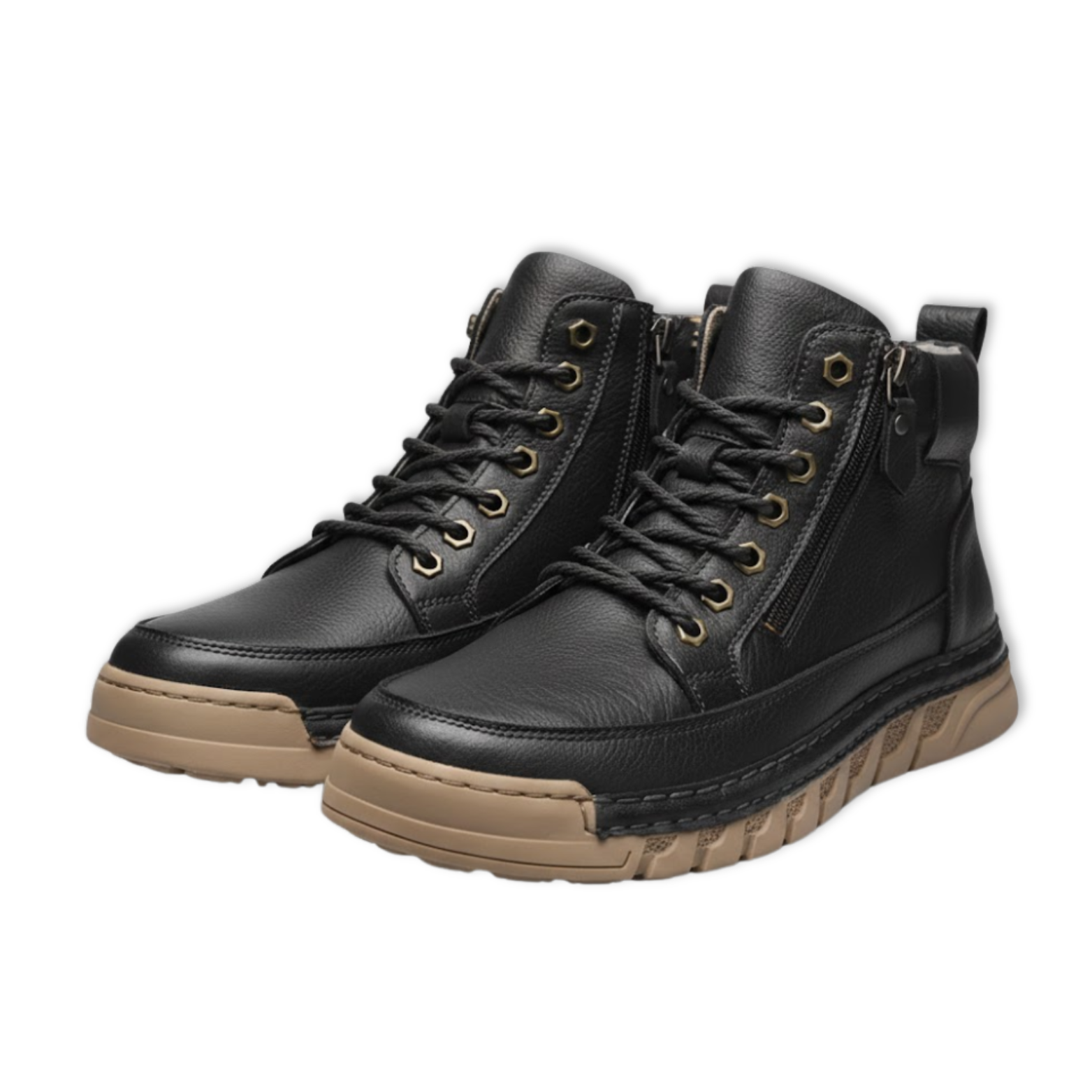 Bottes homme cuir véritable style vintage décontracté élégant robuste