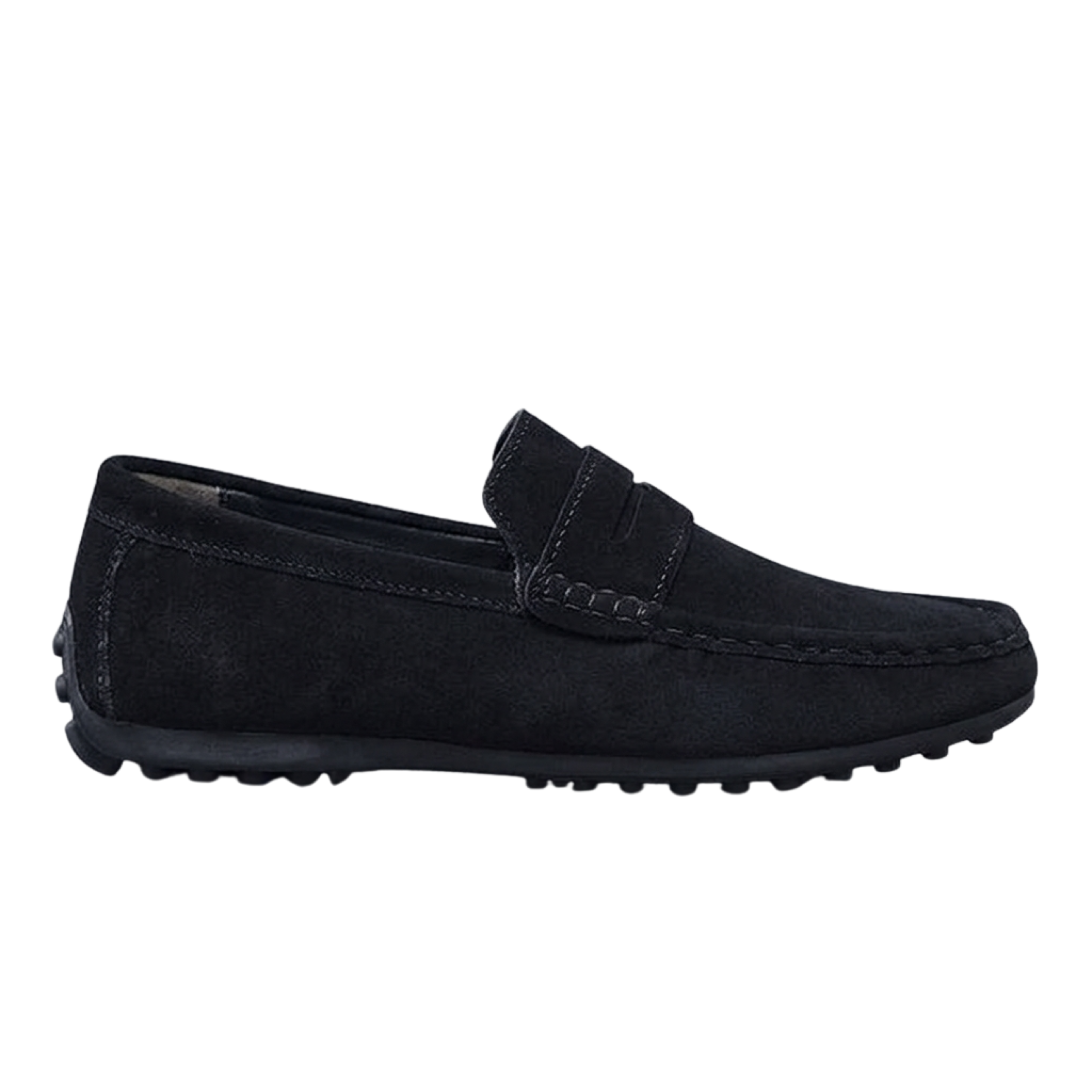 Mocassins en daim pour homme — bride penny — style quotidien décontracté