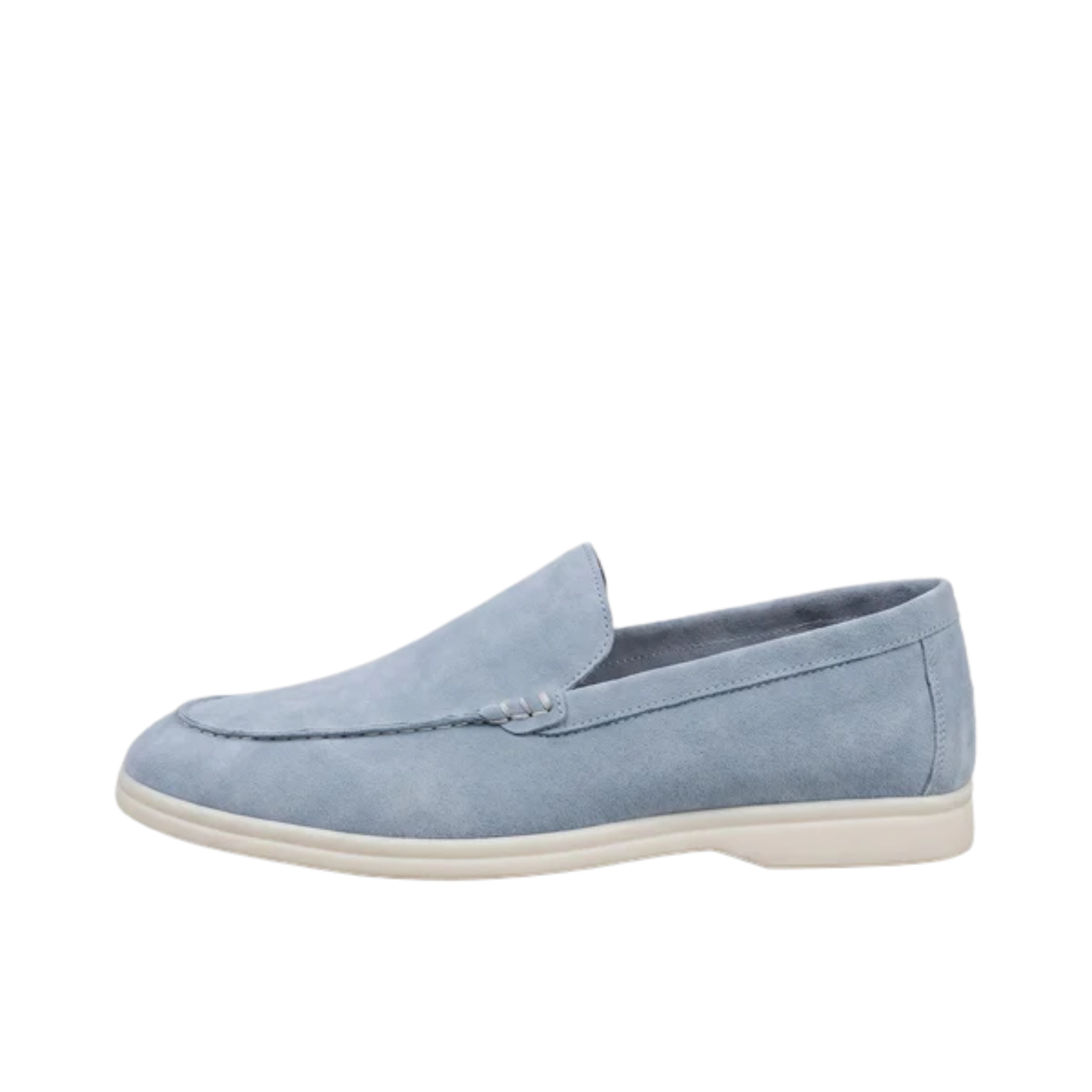 Mocassins en daim pour homme — semelle en caoutchouc — confort quotidien