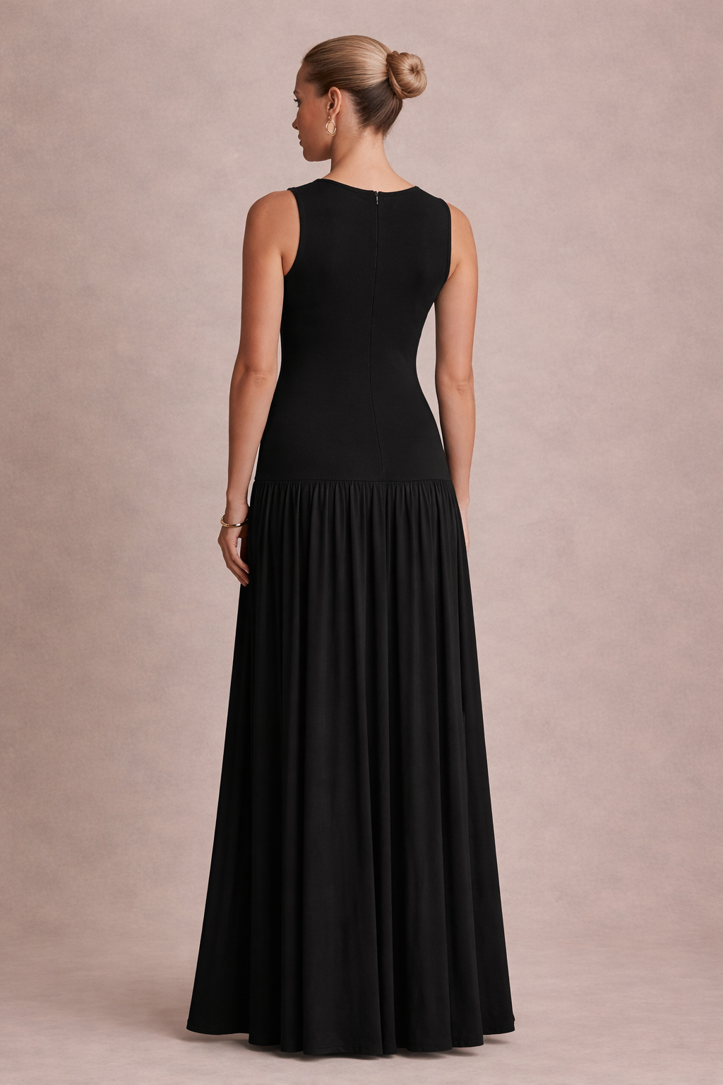 Robe maternité longue sans manches grossesse