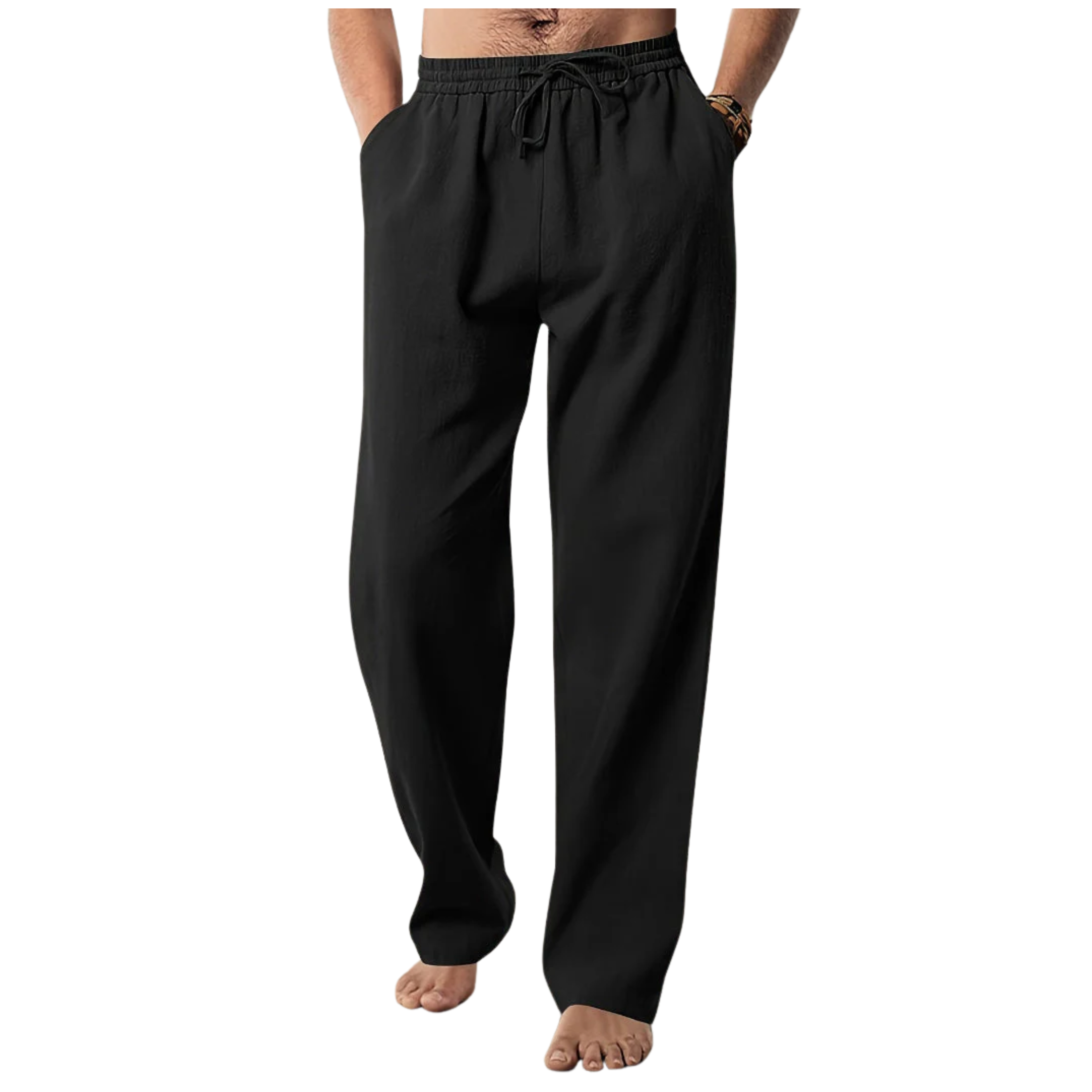 Pantalon coton homme coupe droite — voyage et quotidien