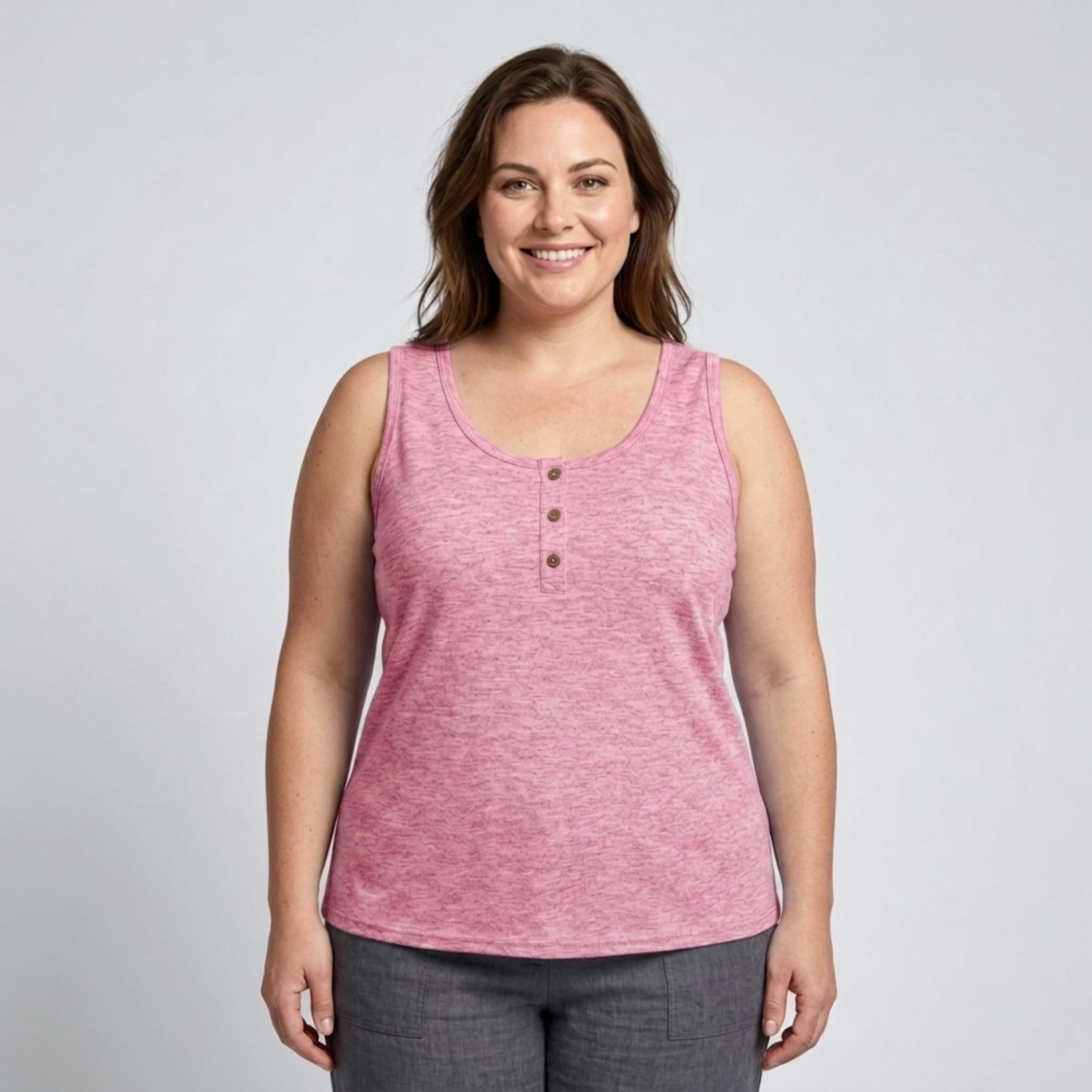 Débardeur grande taille à col rond pour femme