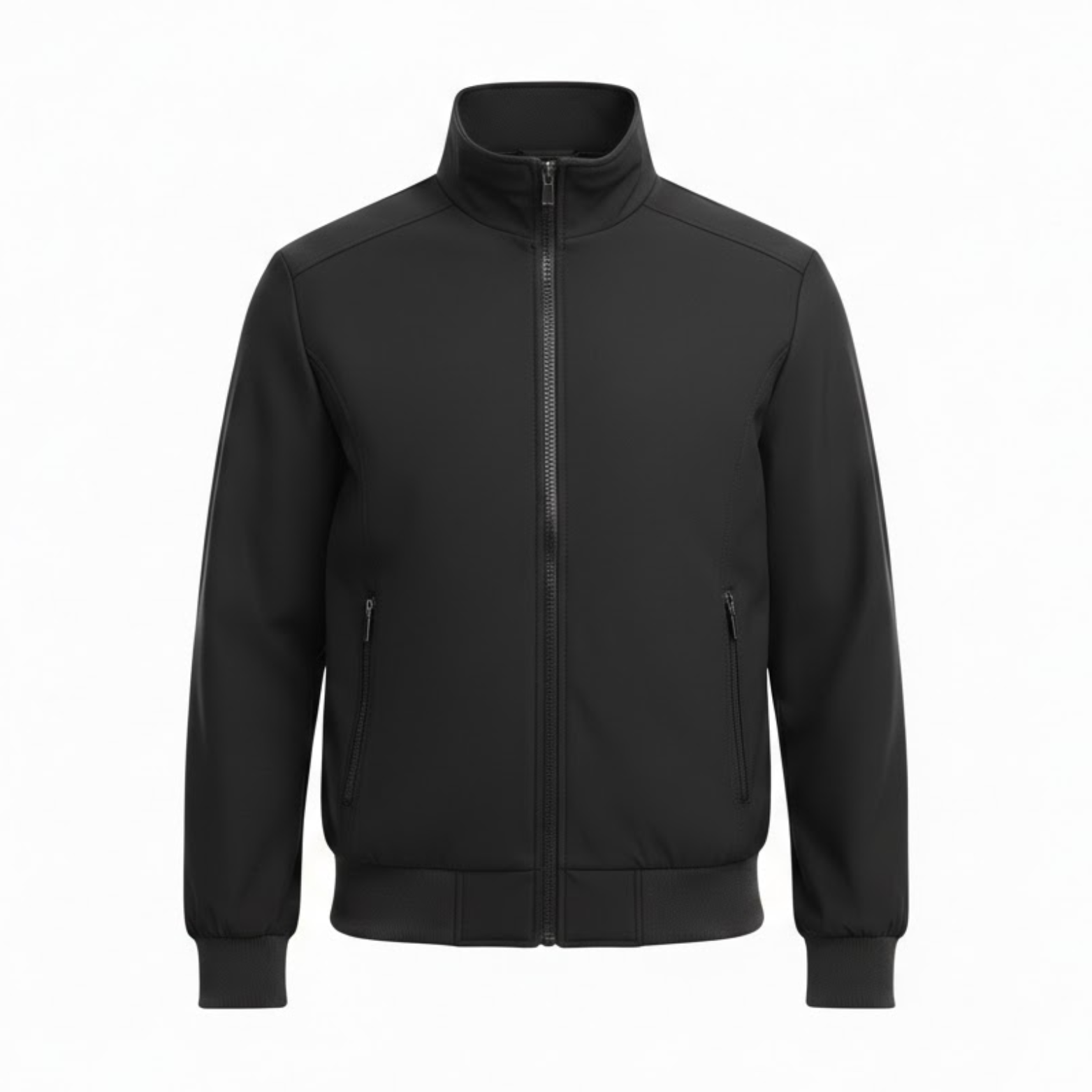 Veste bomber légère pour homme avec col montant et fermeture éclair coupe ajustée