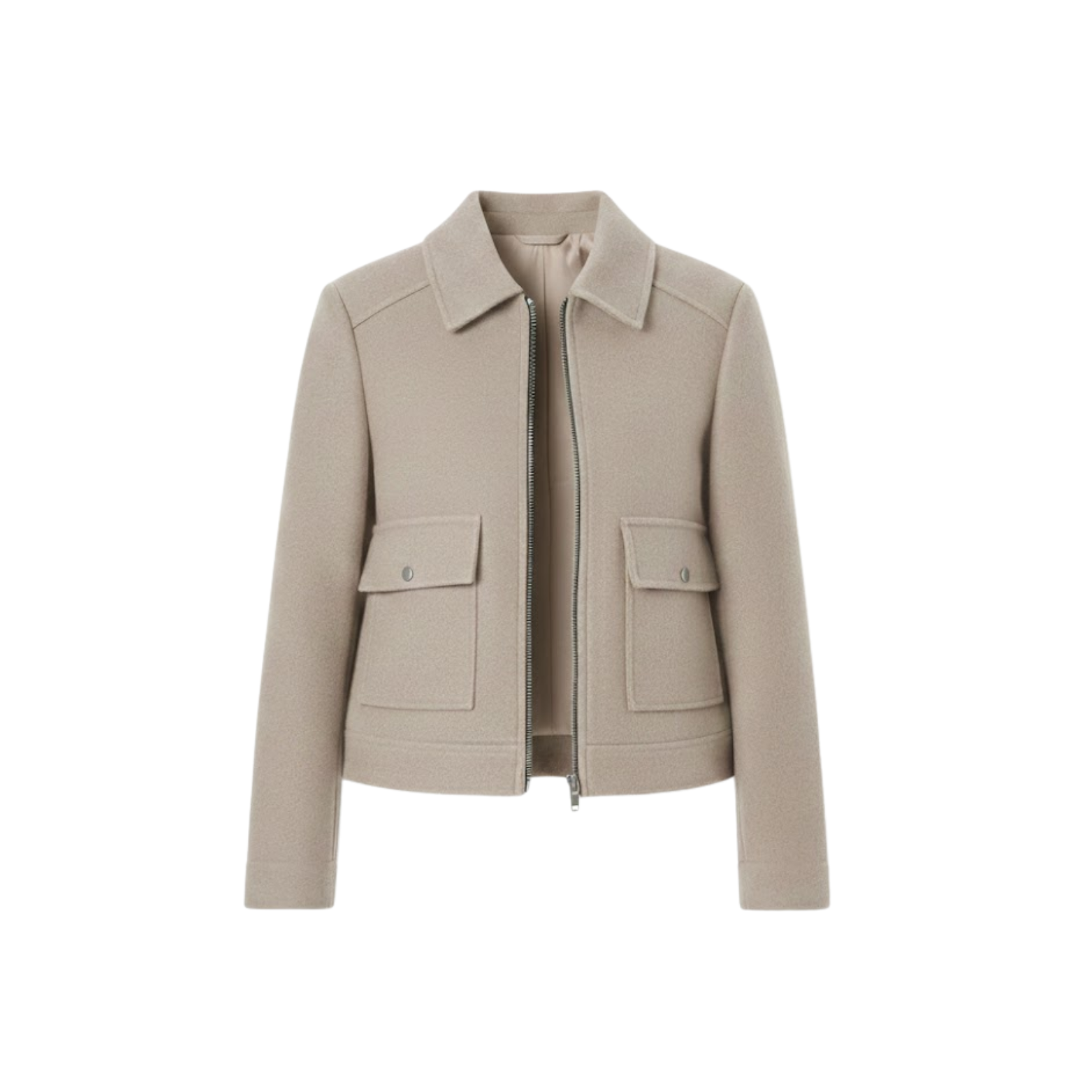 Veste femme courte croisée col tailleur chic structurée décontractée