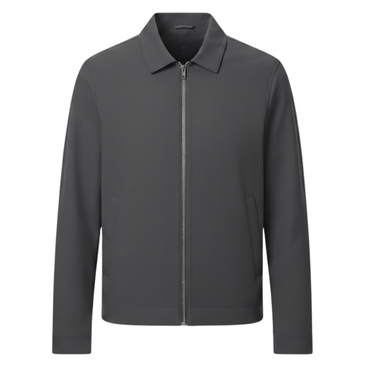 Veste de travail légère pour homme avec fermeture éclair et col chemise classique