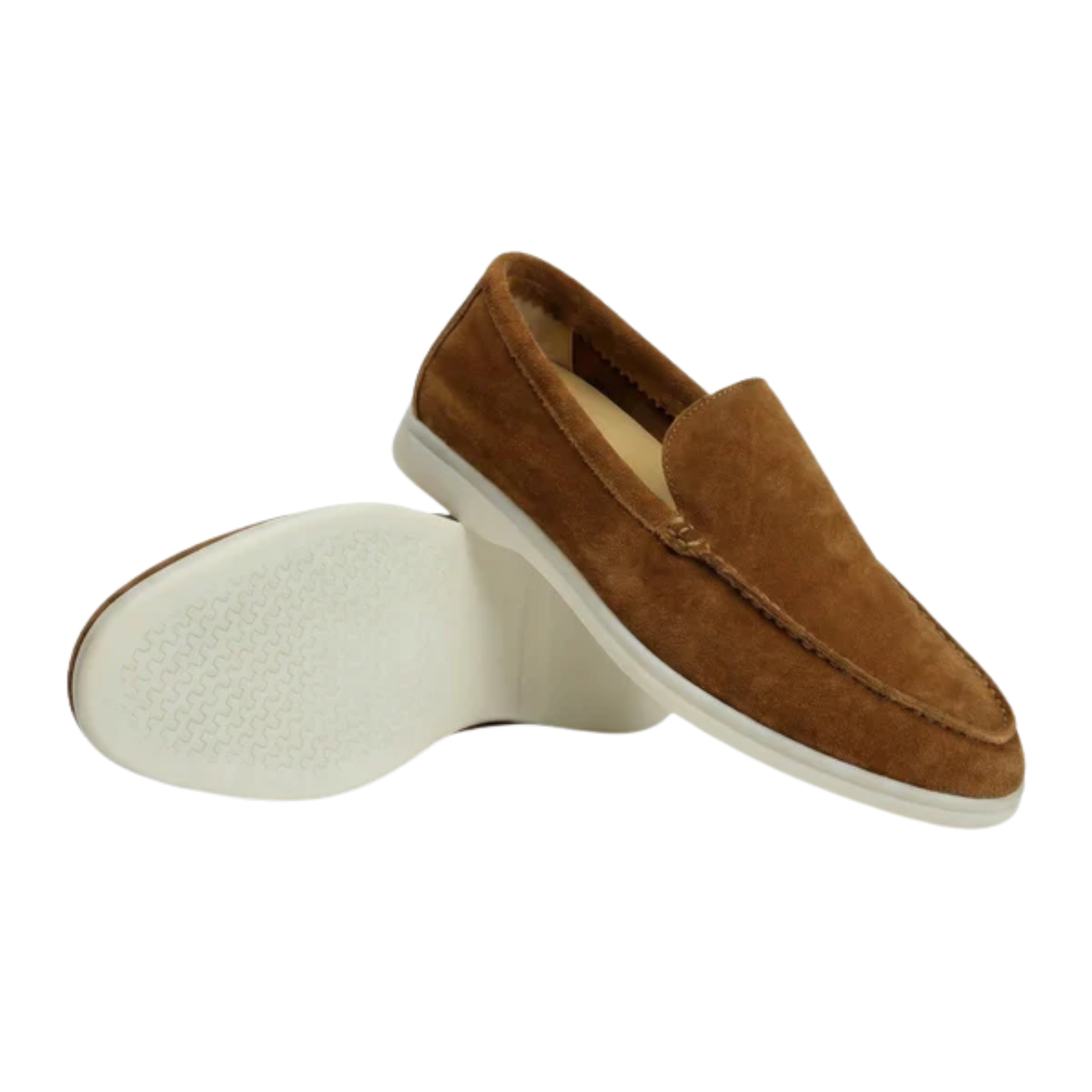 Mocassins homme en daim — semelle légère et flexible — bureau et usage quotidien
