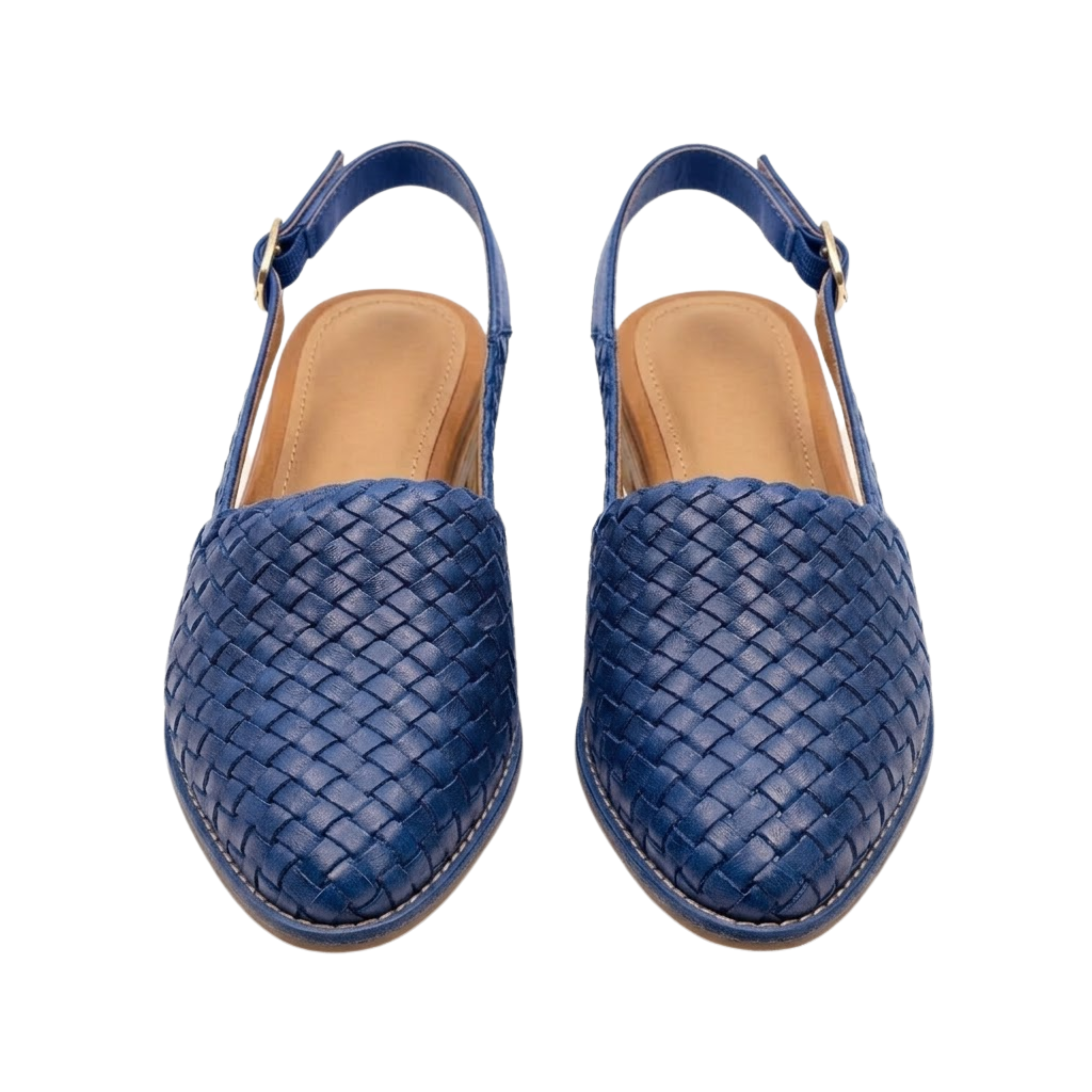 Slingbacks Gevlochten à Bout Pointu et Bride Arrière pour Femmes
