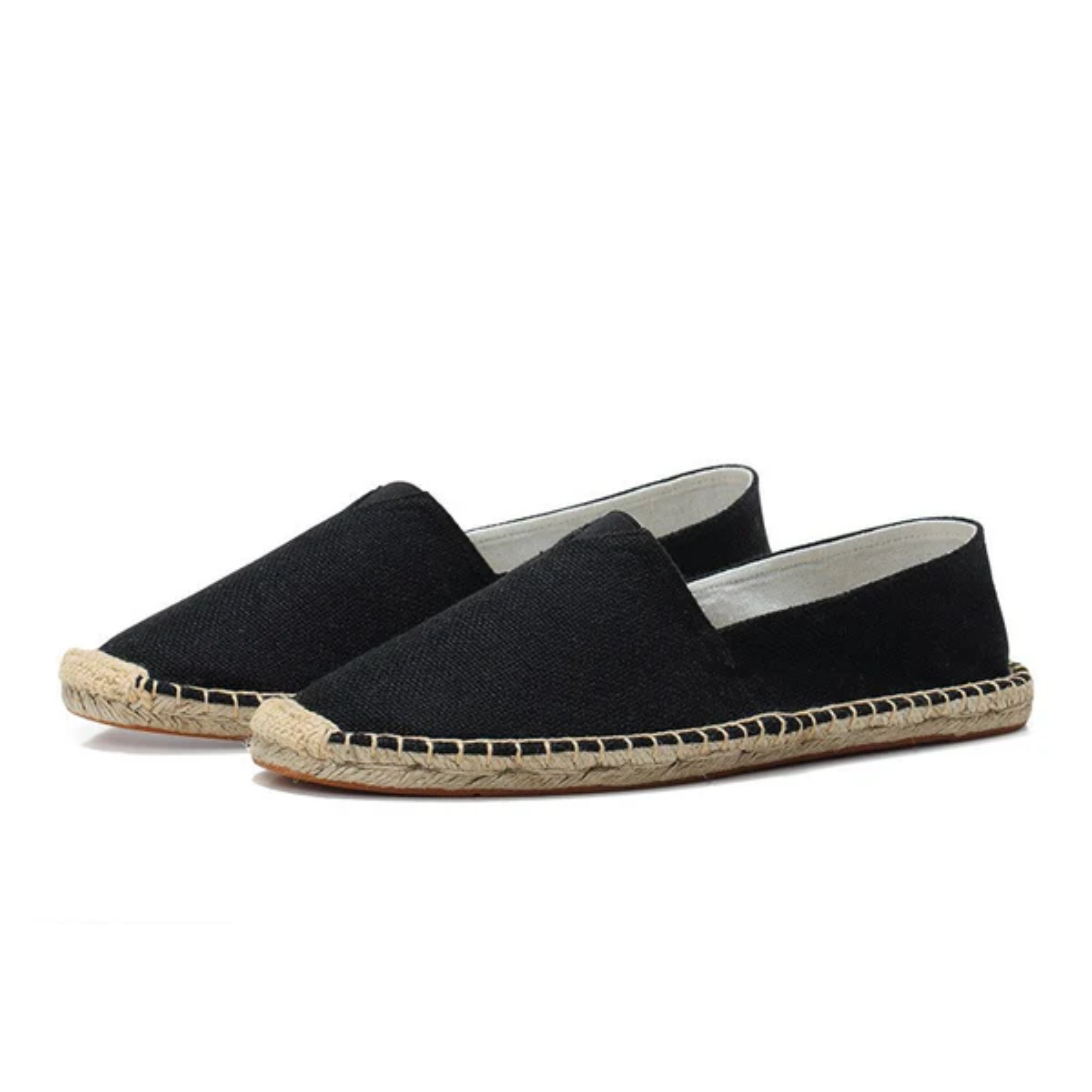 Espadrilles en lin pour homme — mocassins à enfiler en toile — plage et vacances