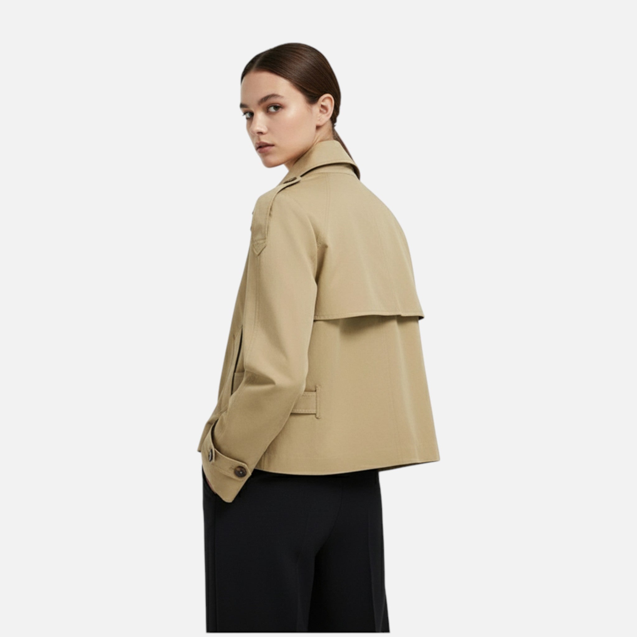 Ancienne Monde | Trench Court Ceinturé Femme