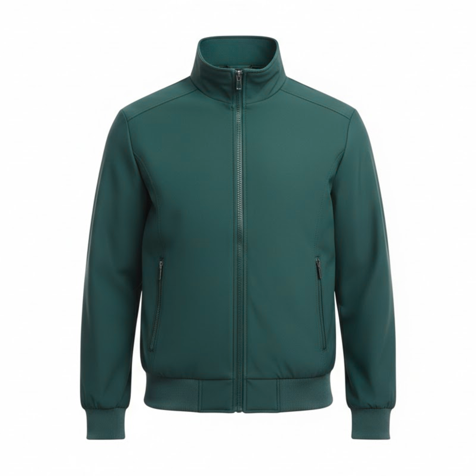 Veste bomber légère pour homme avec col montant et fermeture éclair coupe ajustée