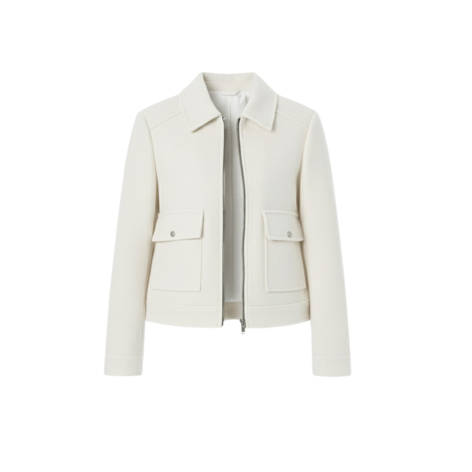 Veste femme courte croisée col tailleur chic structurée décontractée