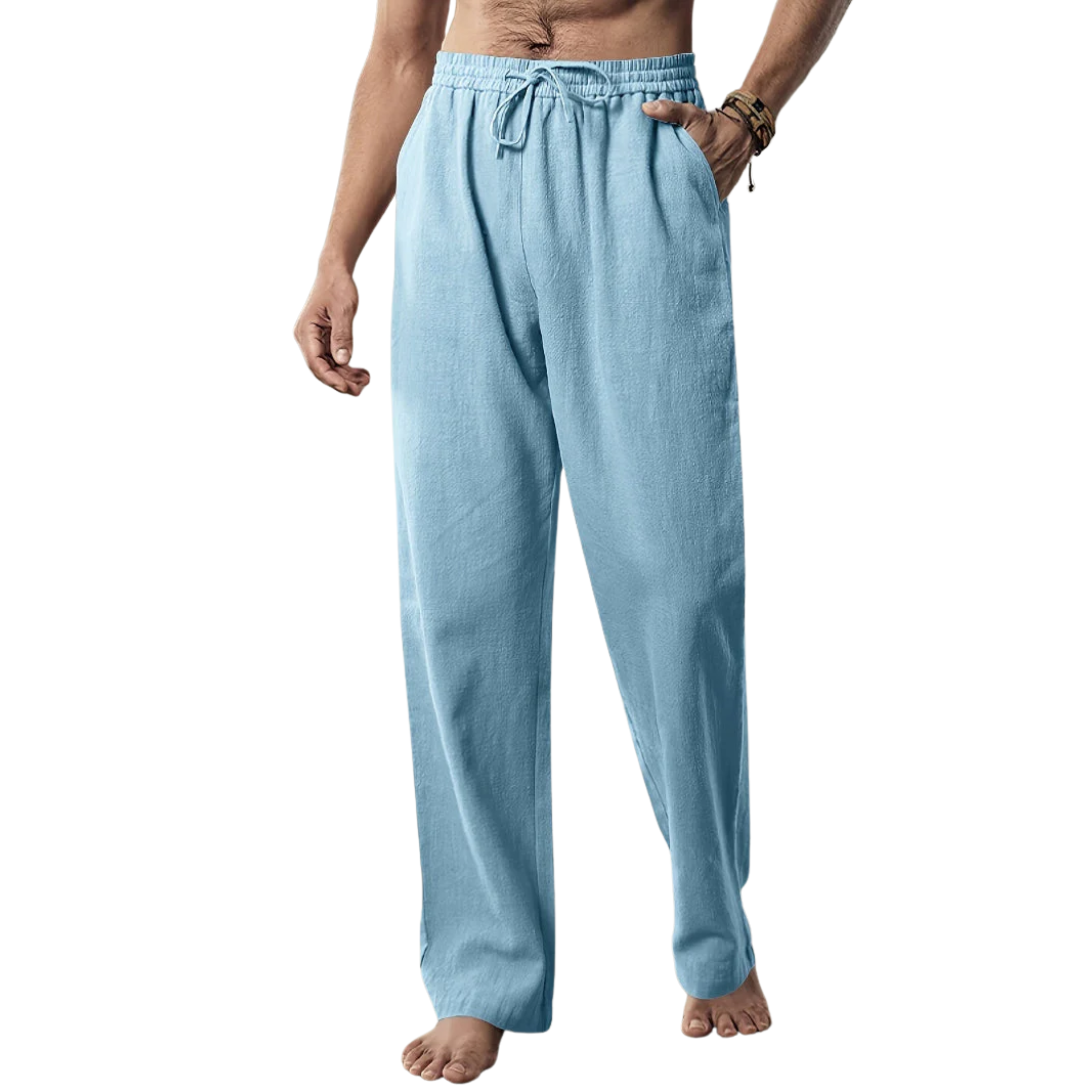 Pantalon coton homme coupe droite — voyage et quotidien