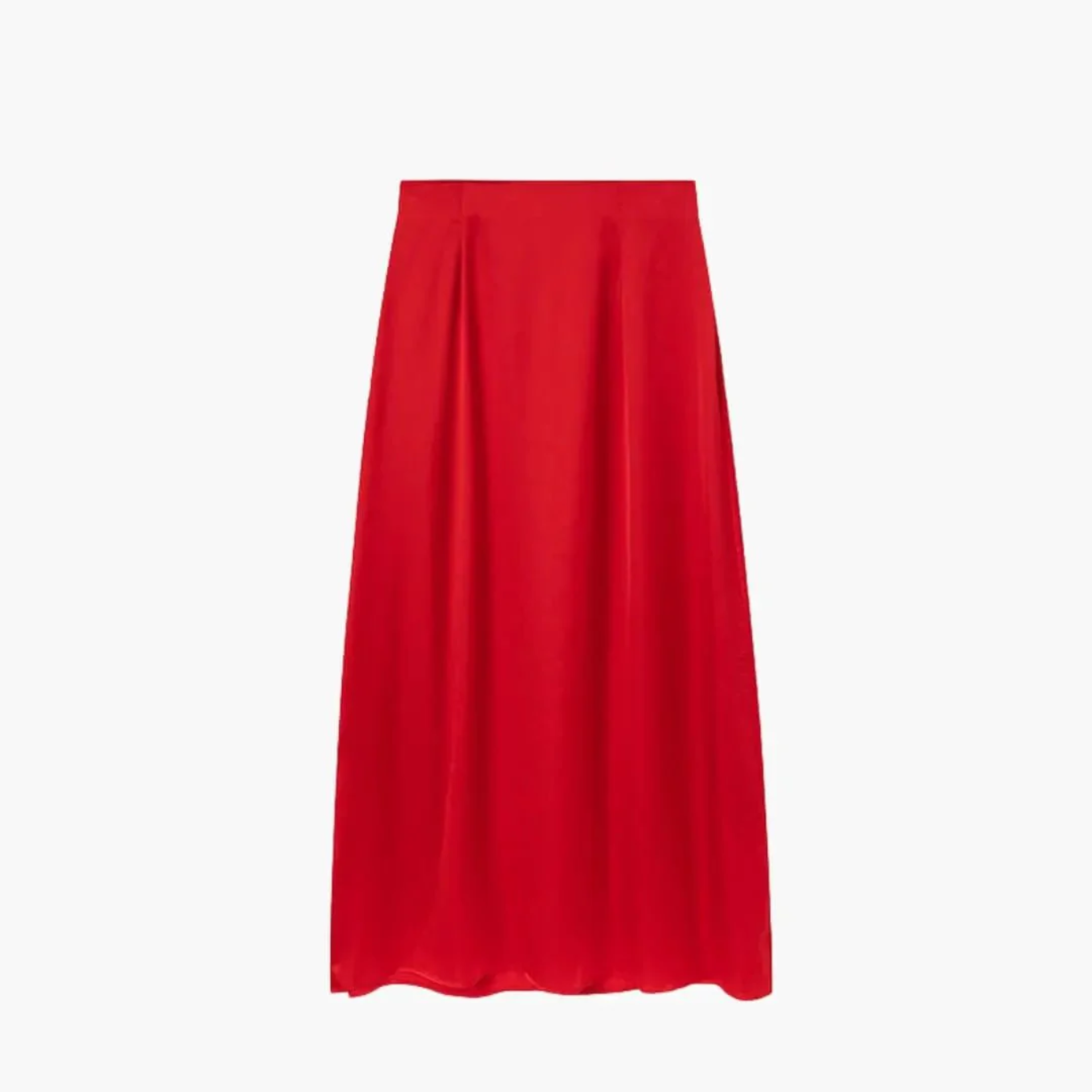 Jupe maxi longue satinée — taille haute coupe droite — tenue de soirée
