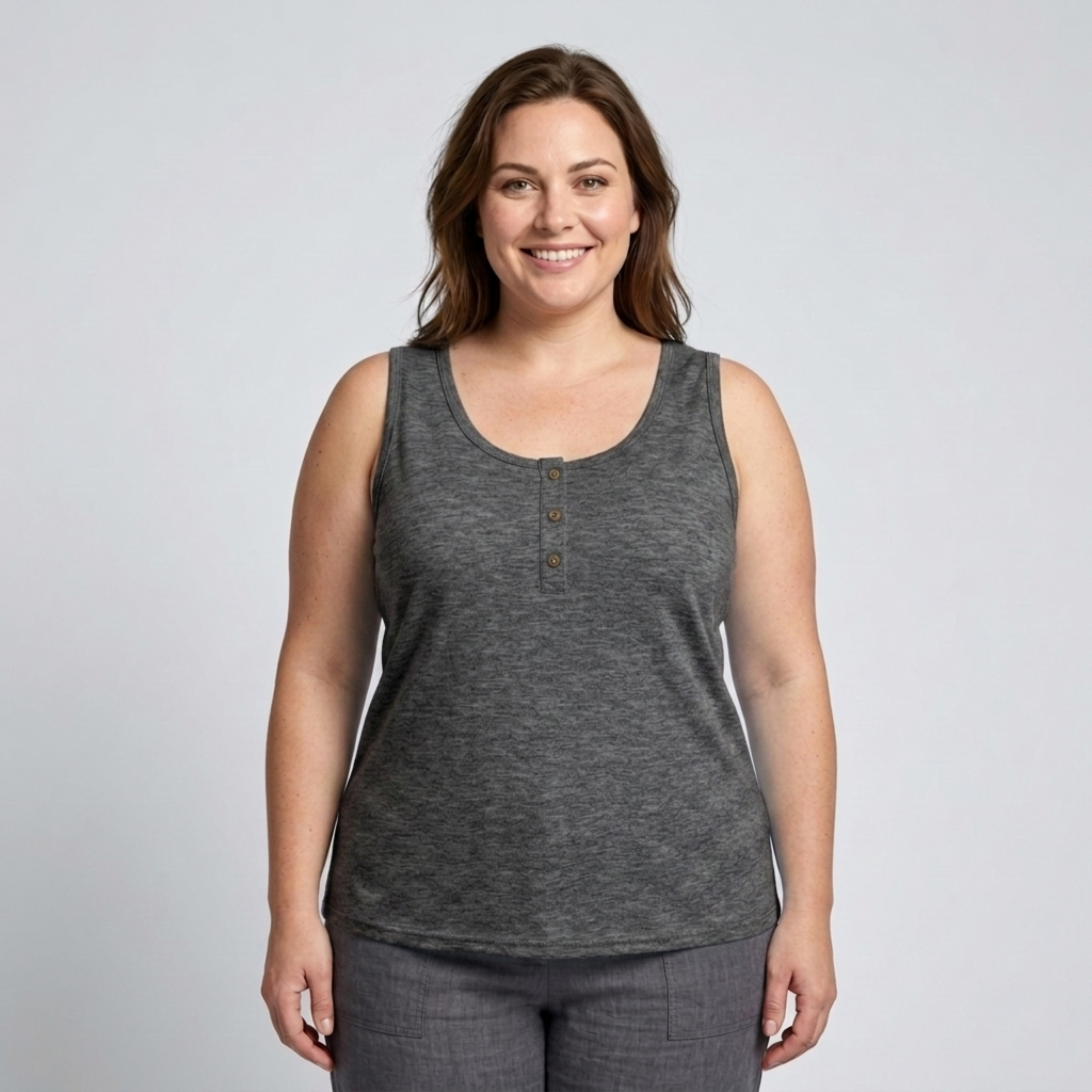 Débardeur grande taille à col rond pour femme