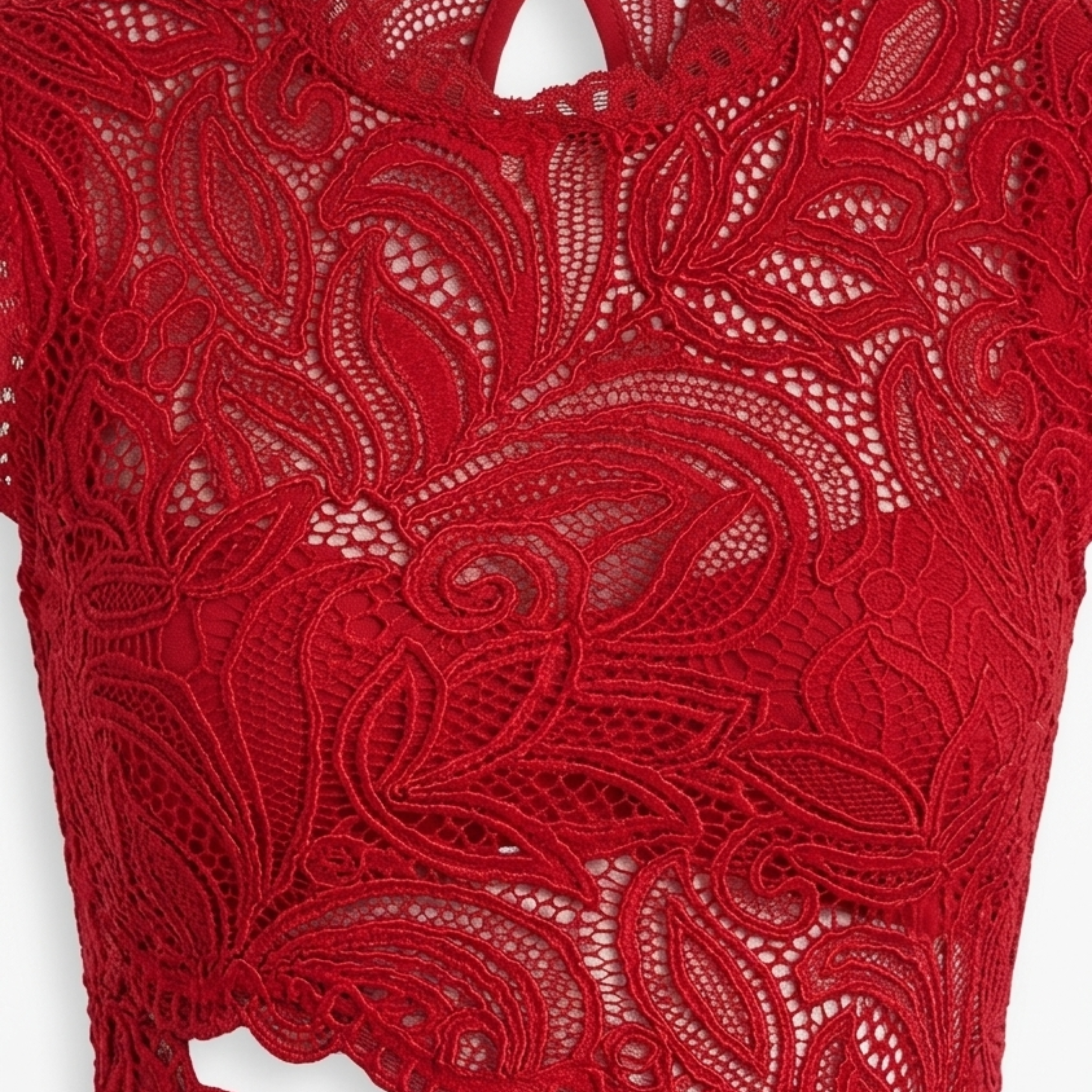 Ensemble crop top en dentelle et jupe sirène femme — soirée et fête