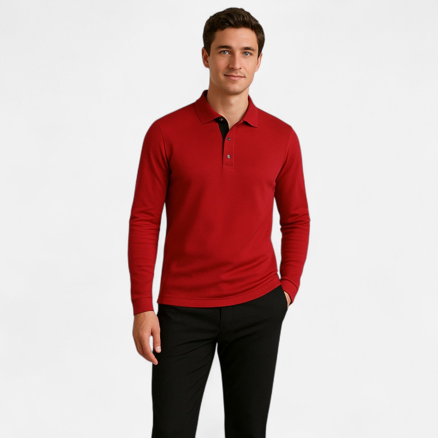 Ancienne Monde | Polo Manches Longues pour Homme – Élégance Confortable pour l’Automne et le Business Casual