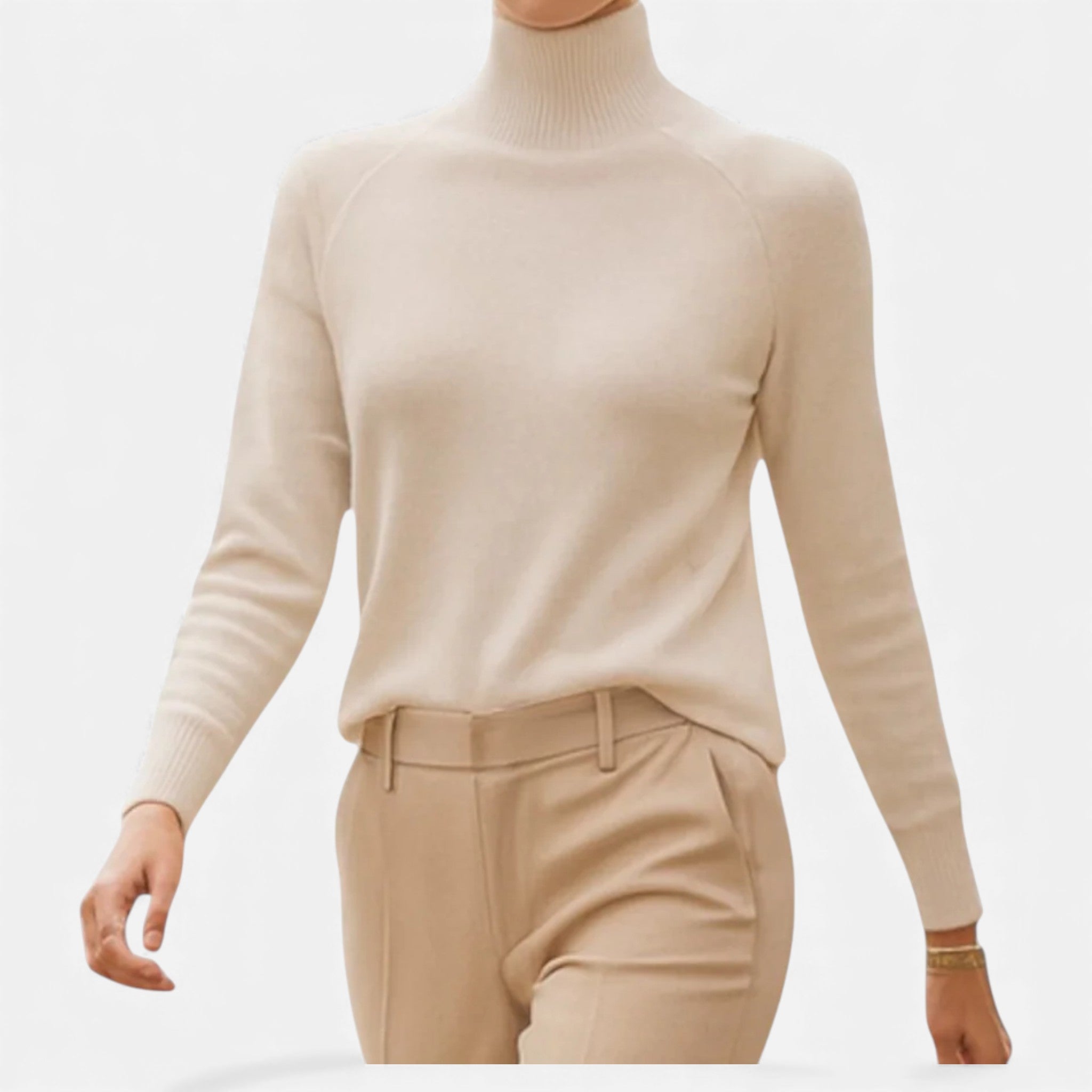 Ancienne Monde | Pull Col Roulé Laine Élégant Femme