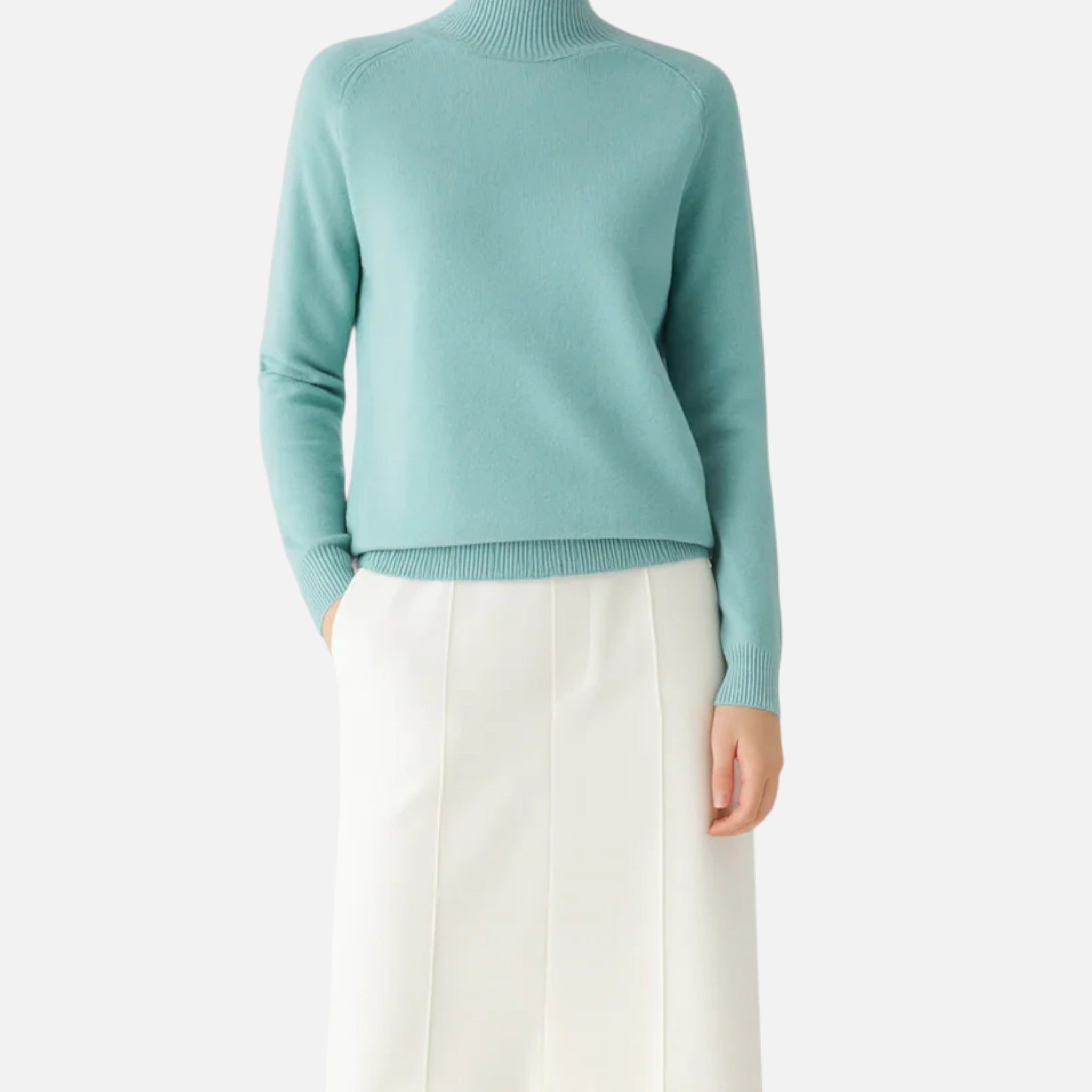Ancienne Monde | Pull Col Roulé Laine Élégant Femme