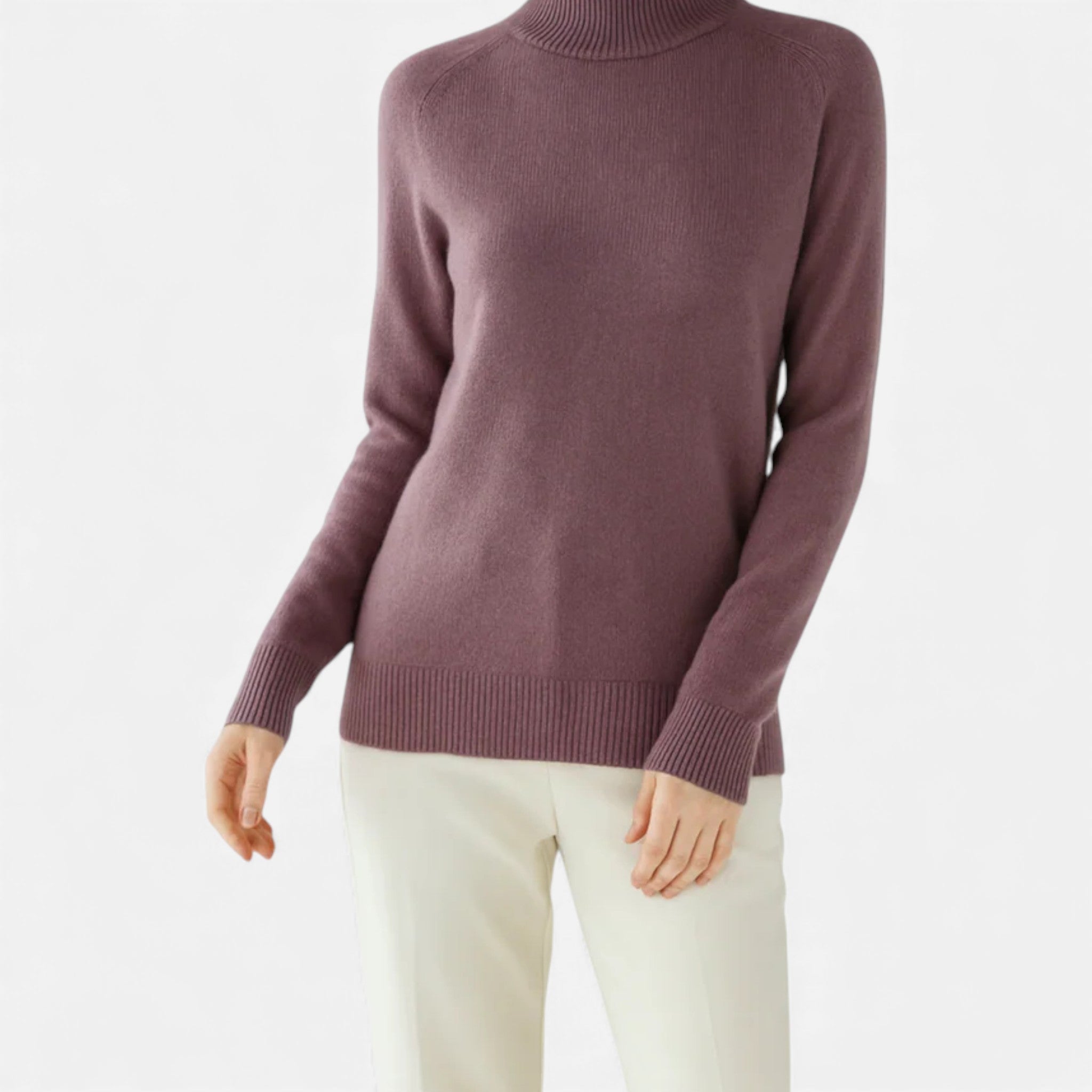 Ancienne Monde | Pull Col Roulé Laine Élégant Femme