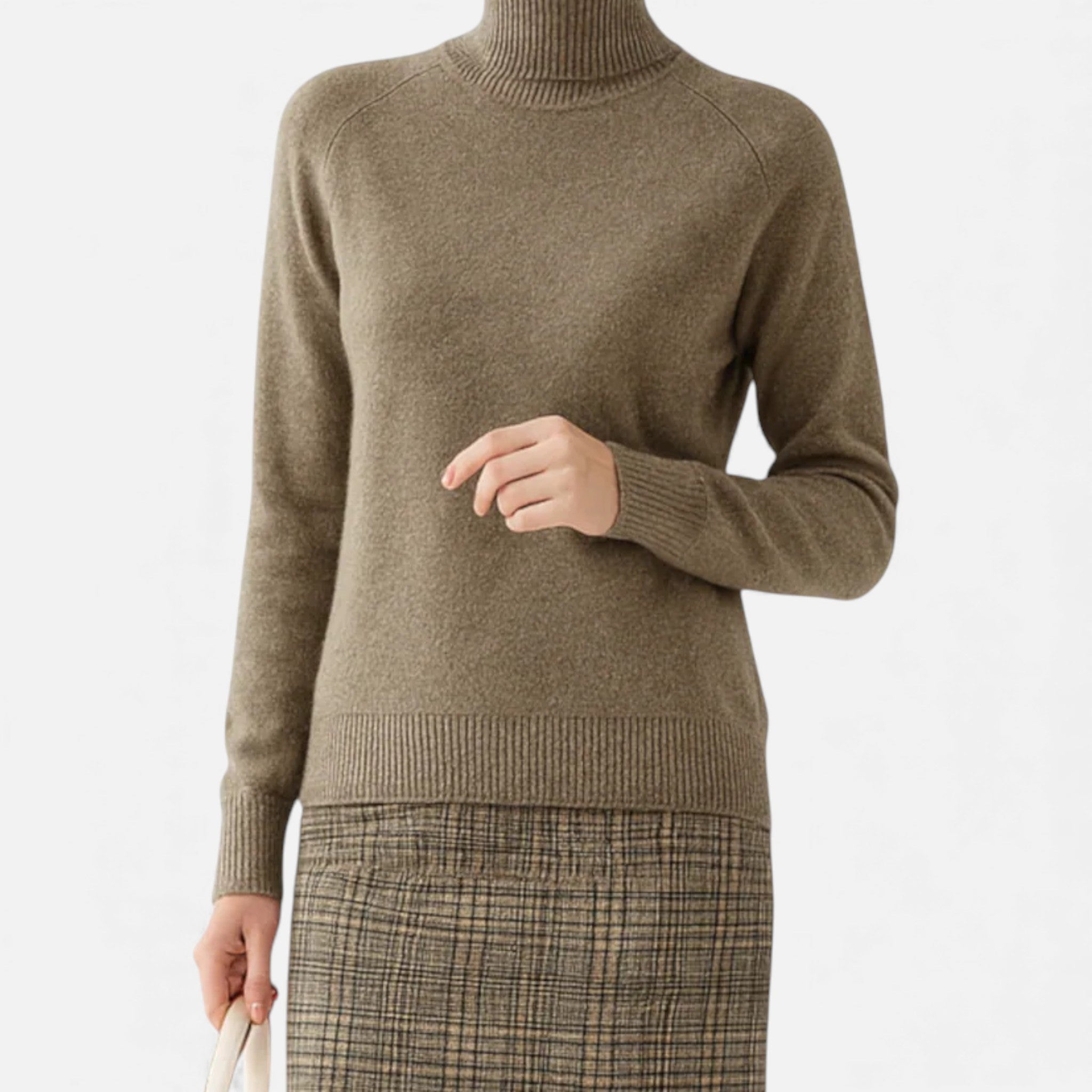 Ancienne Monde | Pull Col Roulé Laine Élégant Femme