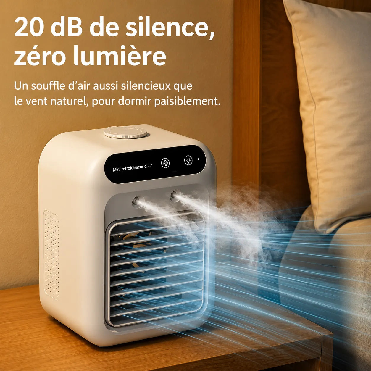 Portable USB Rechargeable Mini Air Conditioner with Misting, 500 ml Tank, and Dual Spray