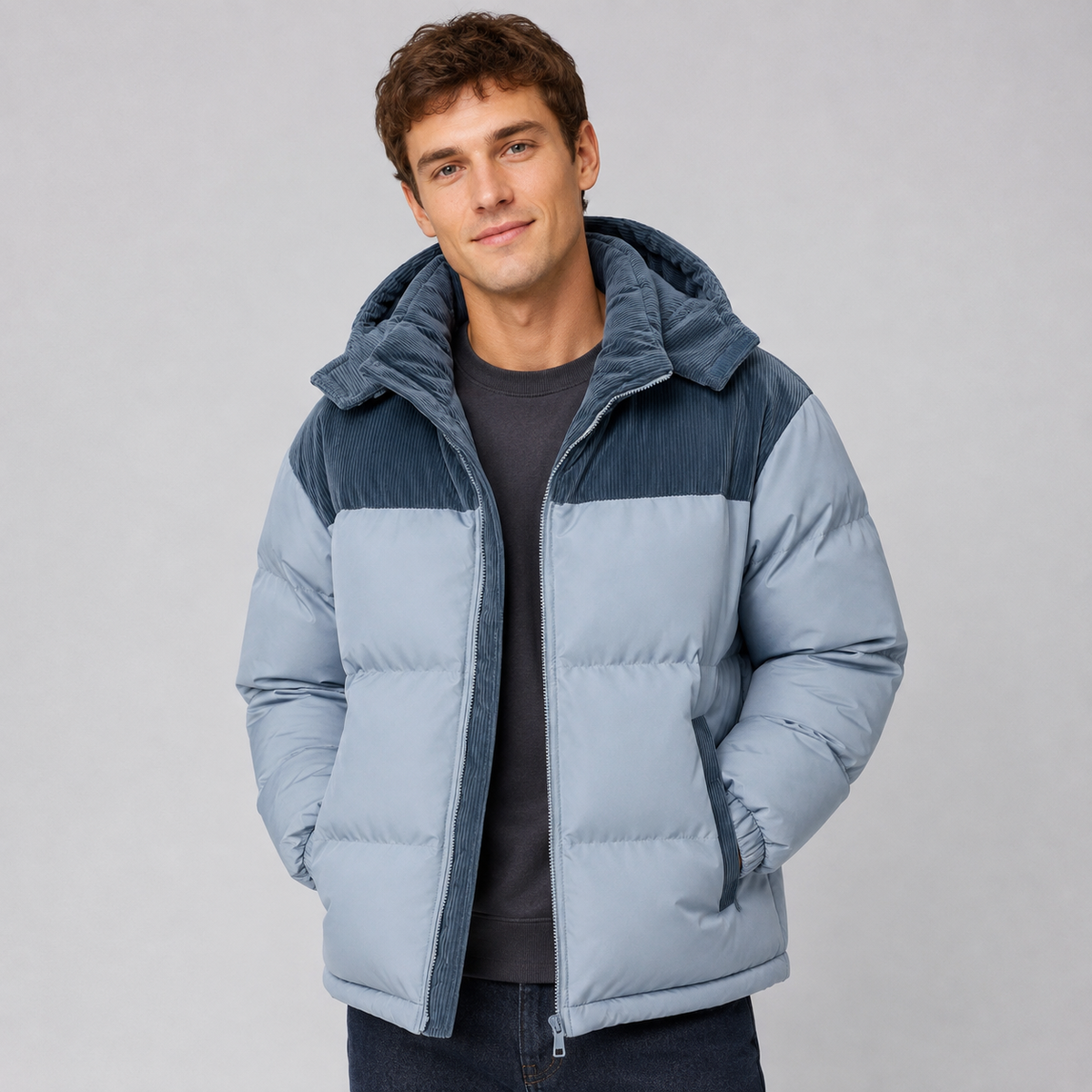 Doudoune Homme – Capuche Matelassée et Coupe Oversize Protectrice