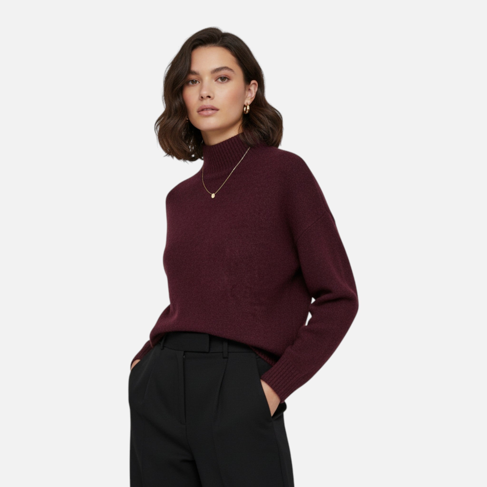 Ancienne Monde | Pull Vintage Col Roulé Femme