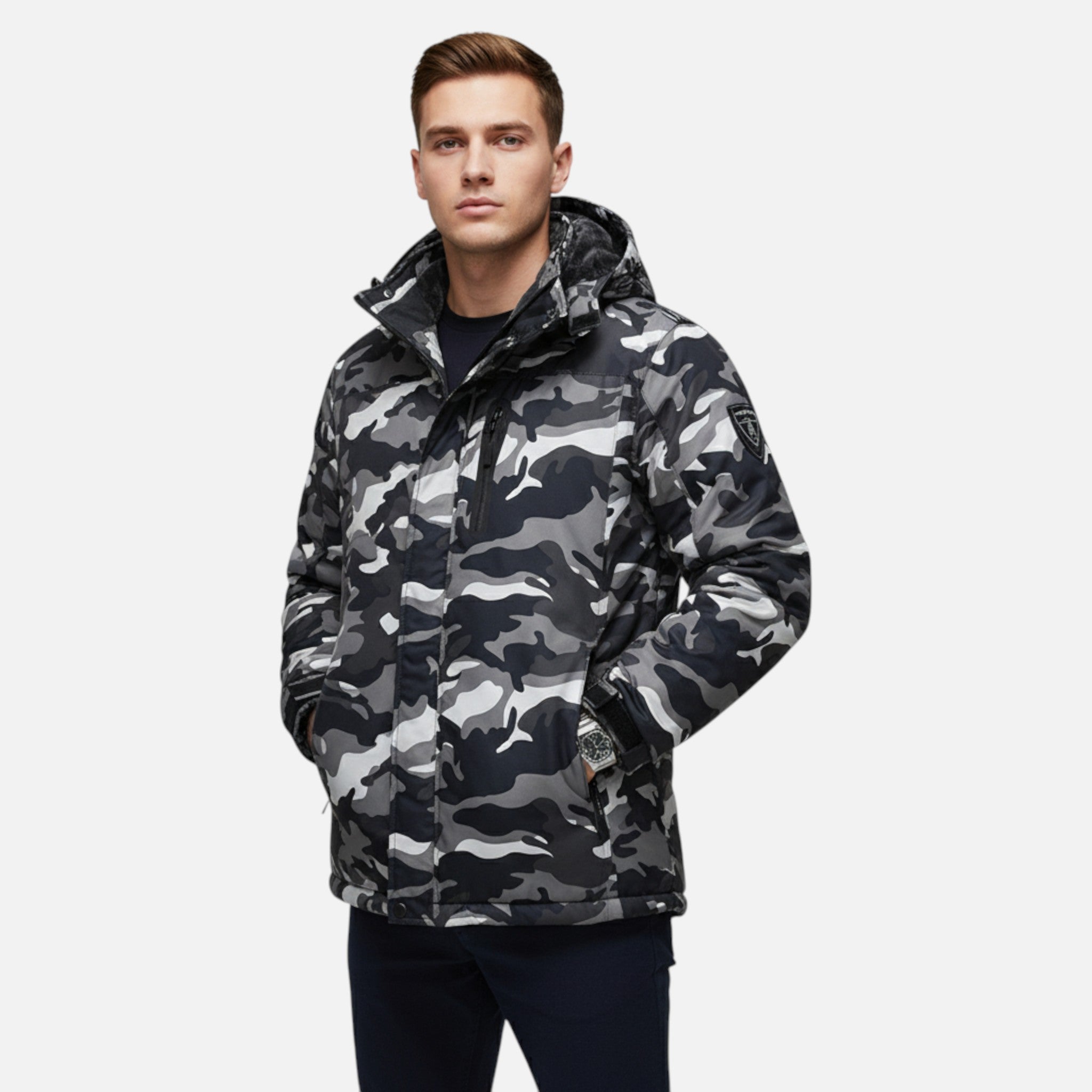 Ancienne Monde | Parka Homme Hiver Imperméable à Doublure Polaire