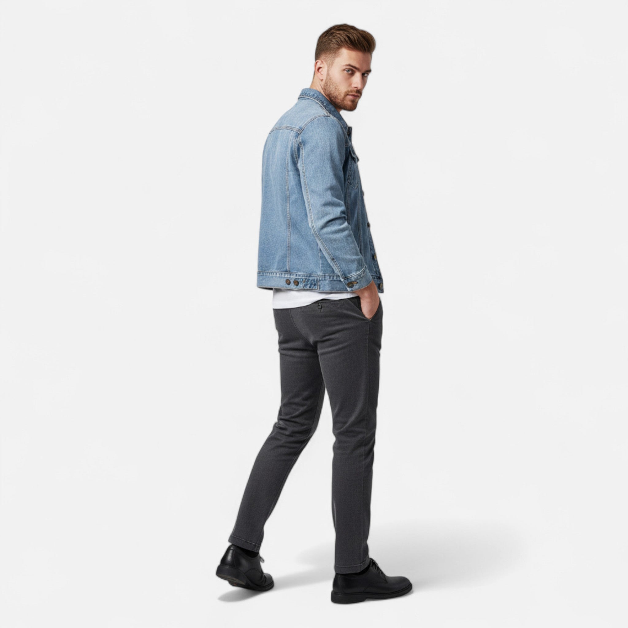 Ancienne Monde | Veste Homme Jean Slim Fit Vintage
