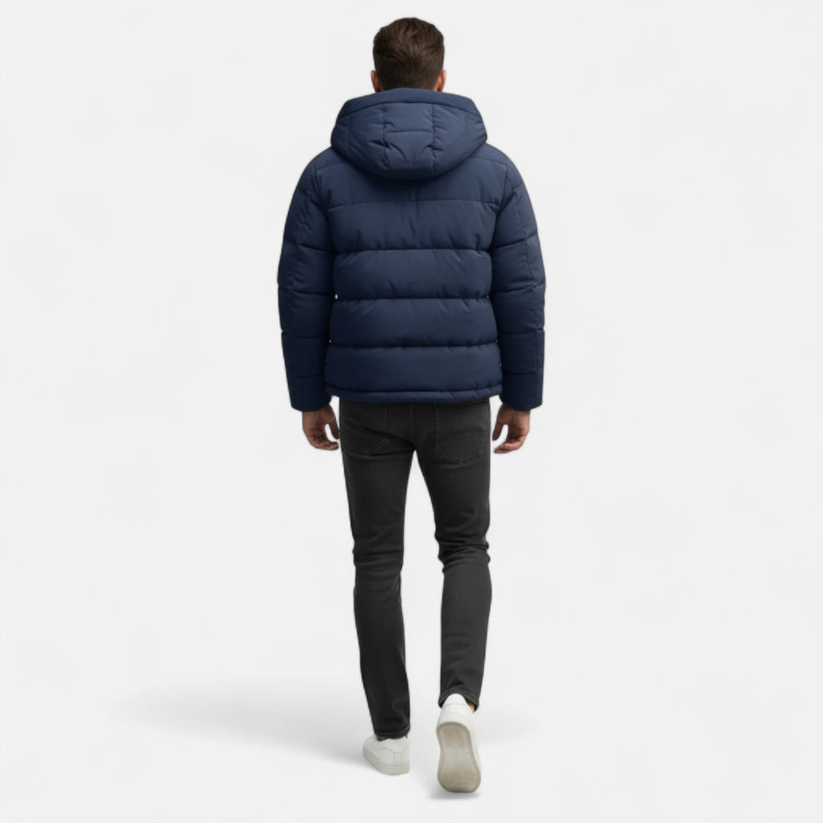 Herren-Nylon-Steppjacke – Rautensteppung und zeitlos strukturierter Schnitt